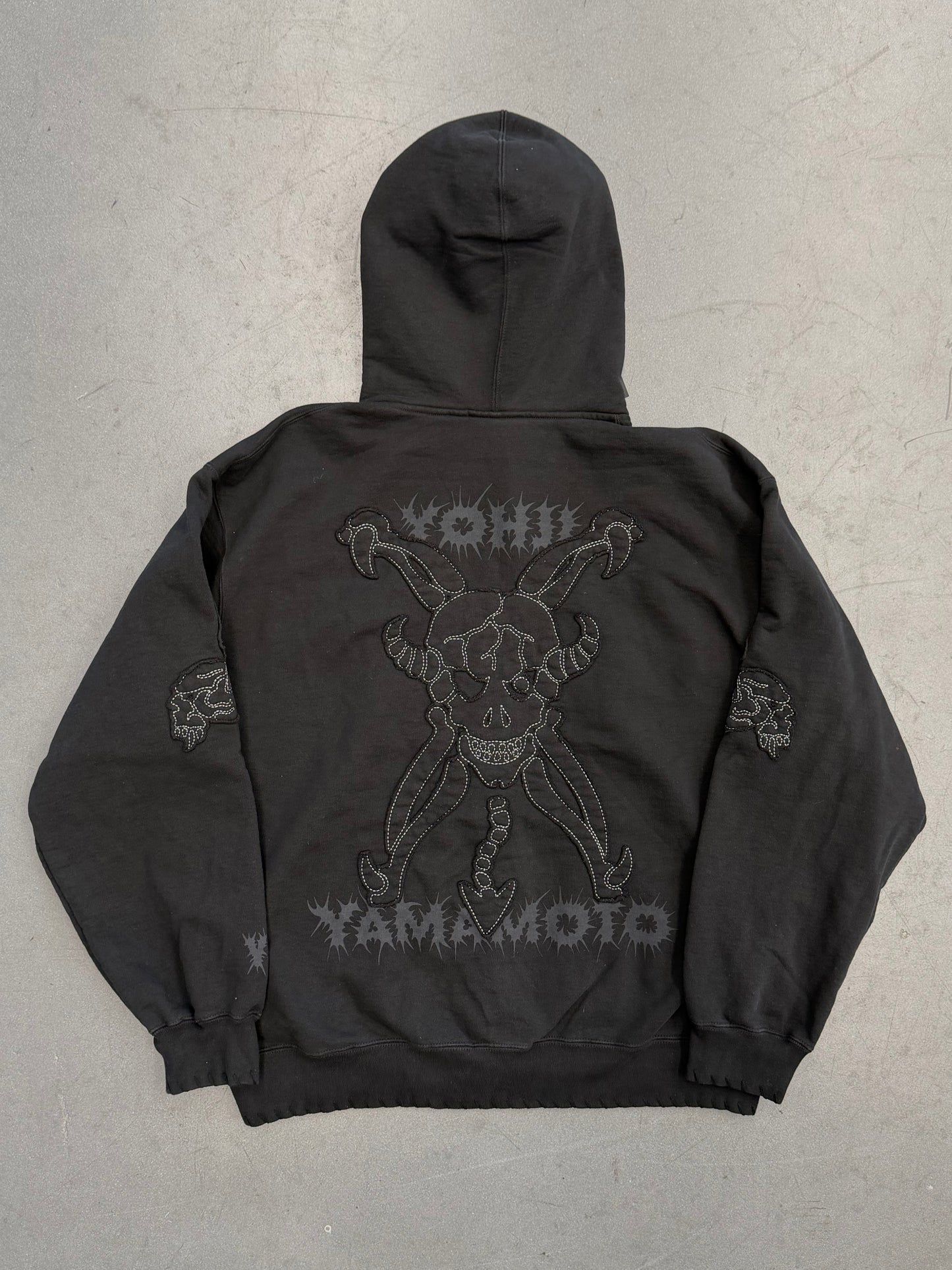 FW25 SUPREME X Y'S BY YOHJI YAMAMOTO ZIP UP HOODED SWEATSHIRT - BLACK (XL)