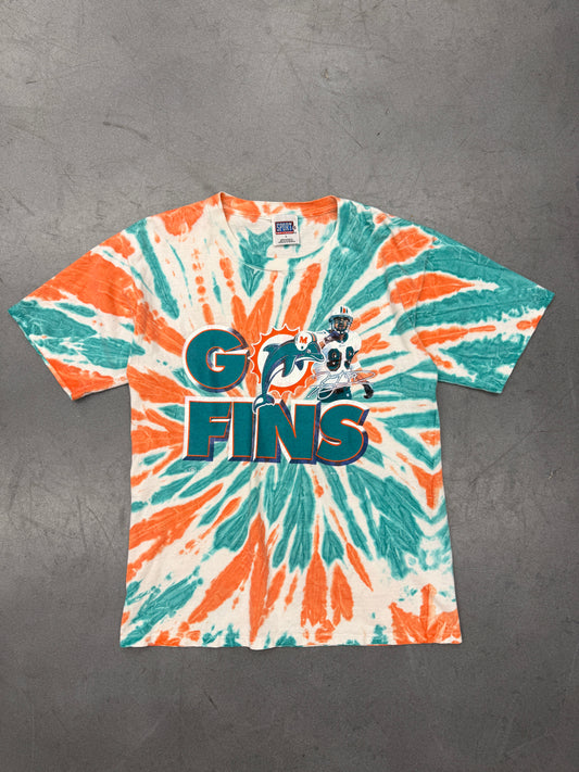 MIAMI DOLPHINS GO FINS JASON TAYLOR TIE-DYE TEE (SPORT ATTACK TAG)
