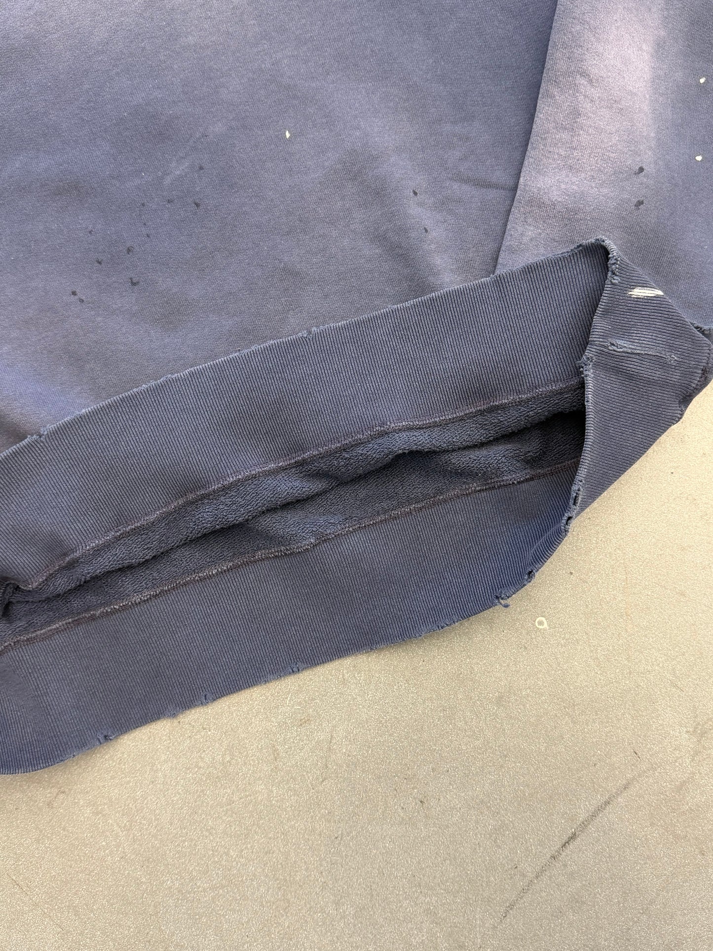 MAISON MARGIELA HANDWRITTEN COTTON SWEATSHIRT - BLUE
