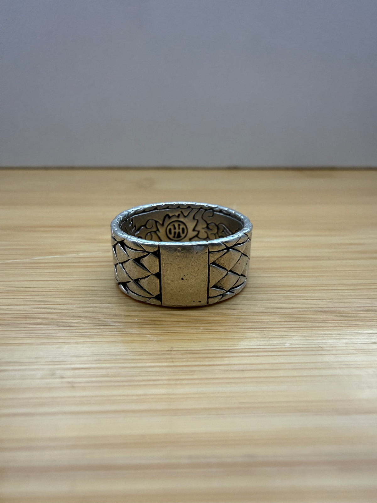 JOHN HARDY DISCONTINUED DRAGON SCALE SILVER RING