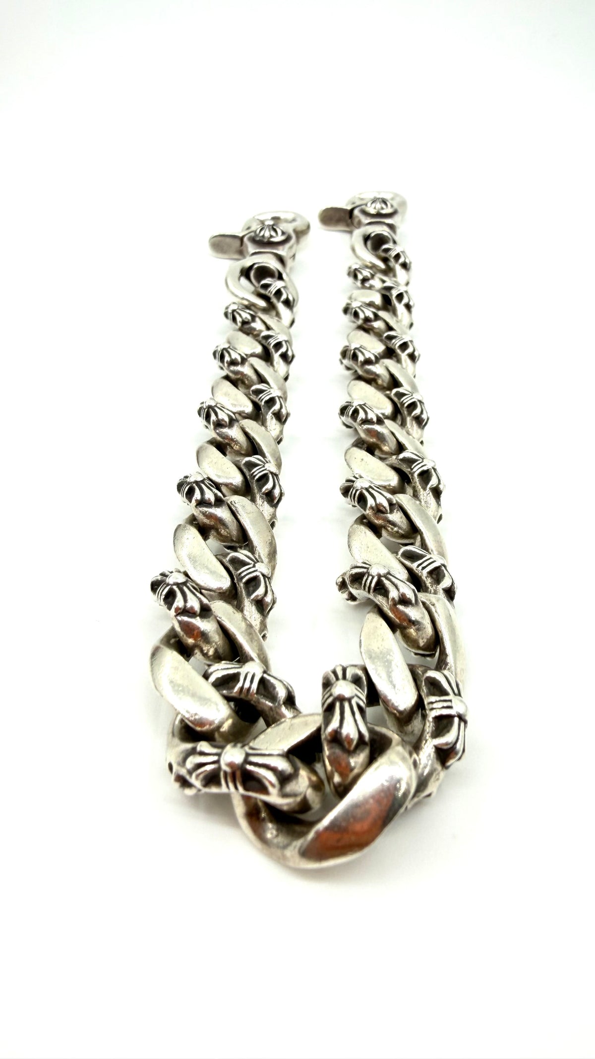 CHROME HEARTS EXTRA FANCY SILVER WALLET CHAIN (16 INCH)