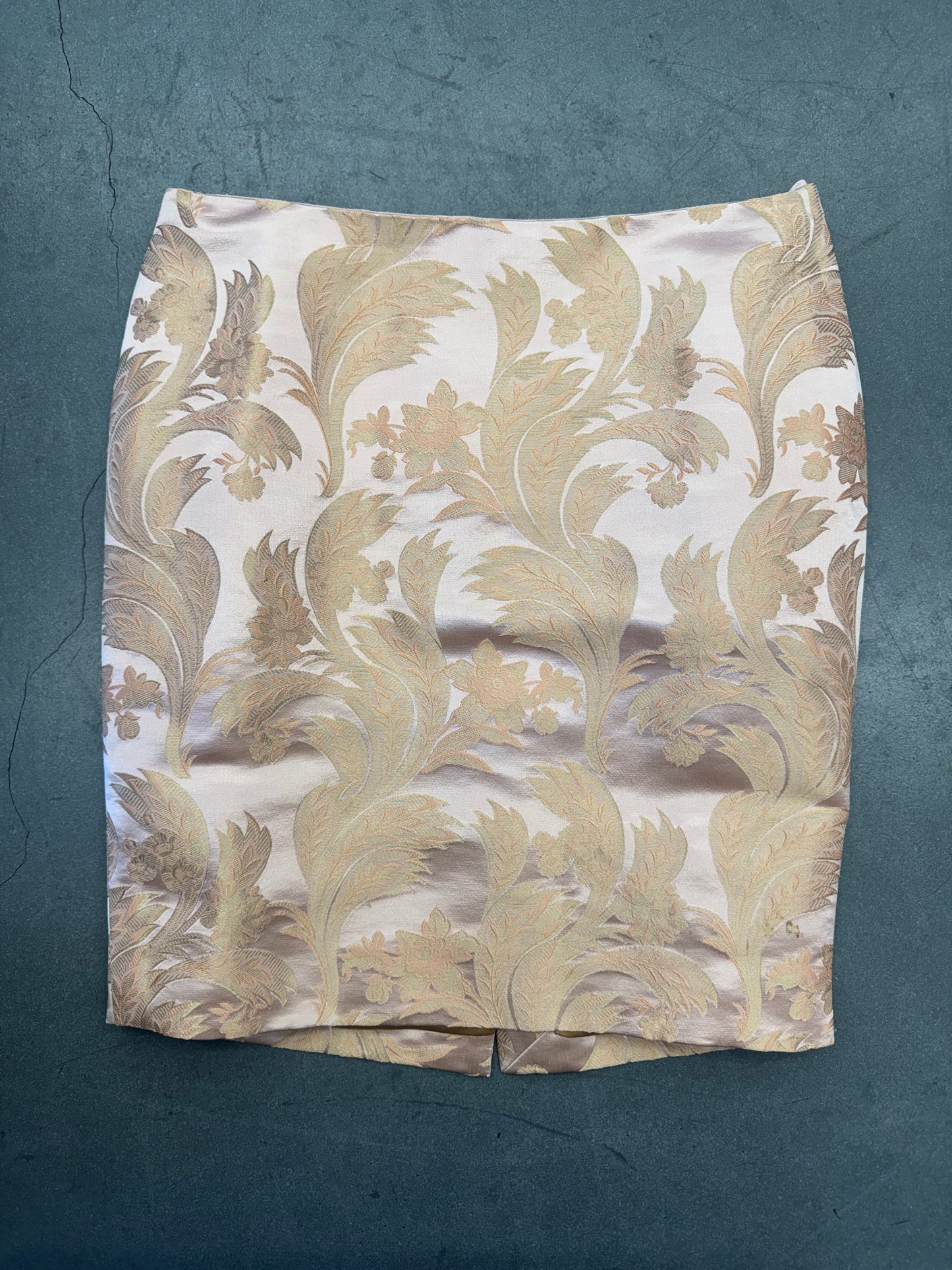 VINTAGE DOLCE & GABBANA FLORAL PRINT EMBELLISHED LINEN MINI DRESS