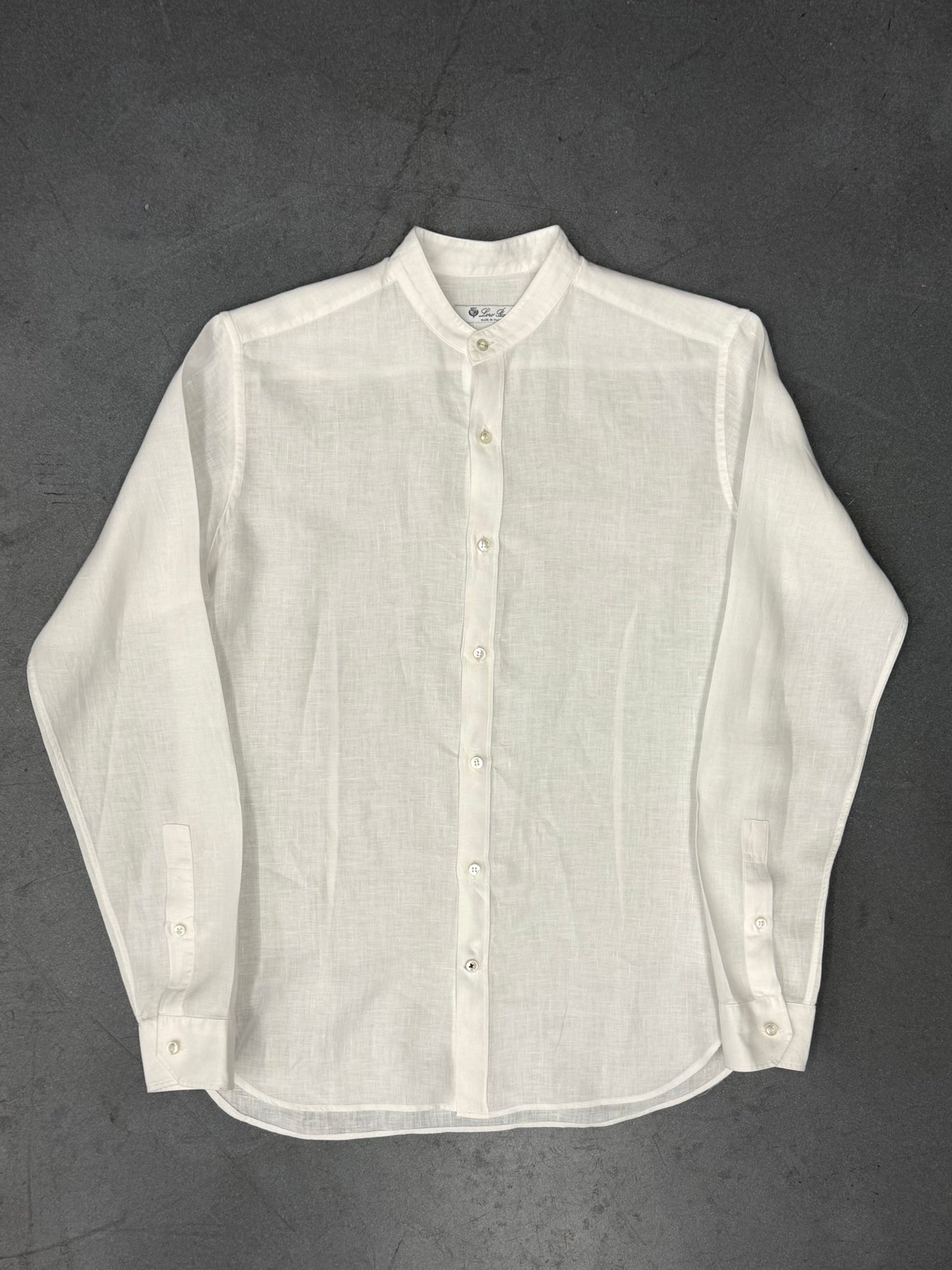 LORO PIANA ELIA LINEN SHIRT - WHITE (XS)