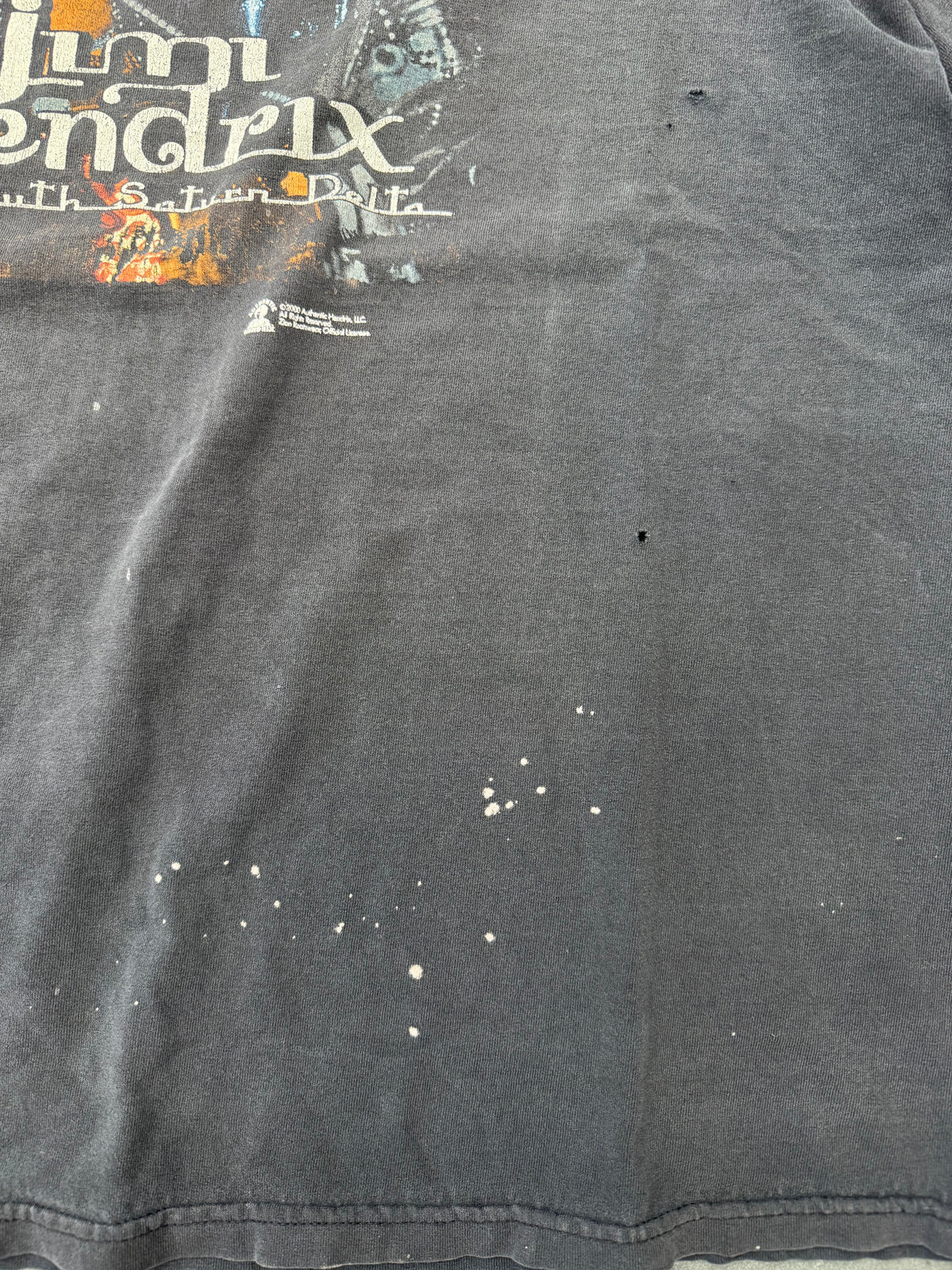 2000 JIMI HENDRIX SOUTH SATURN DELTA PAINT SPLATTER TEE (ZION TAG)