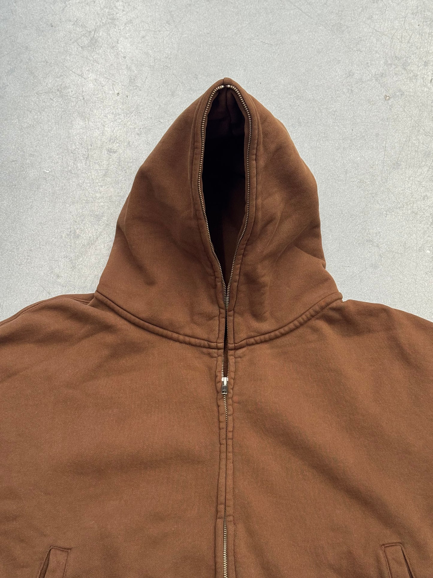 ENTIRE STUDIOS FULL ZIP HOODIE - BROWN