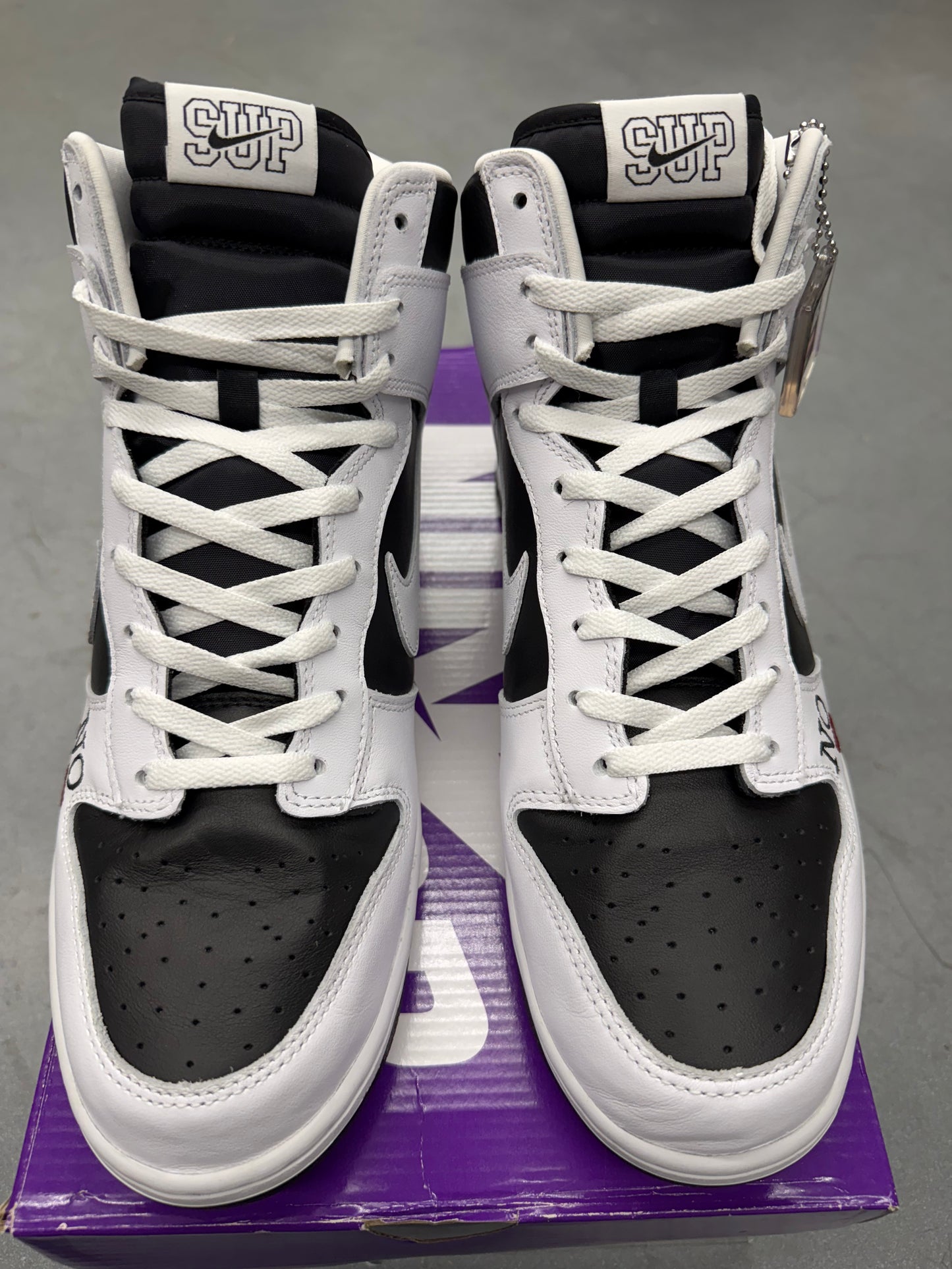 NIKE SB DUNK HIGH SUPREME BY ANY MEANS BLACK