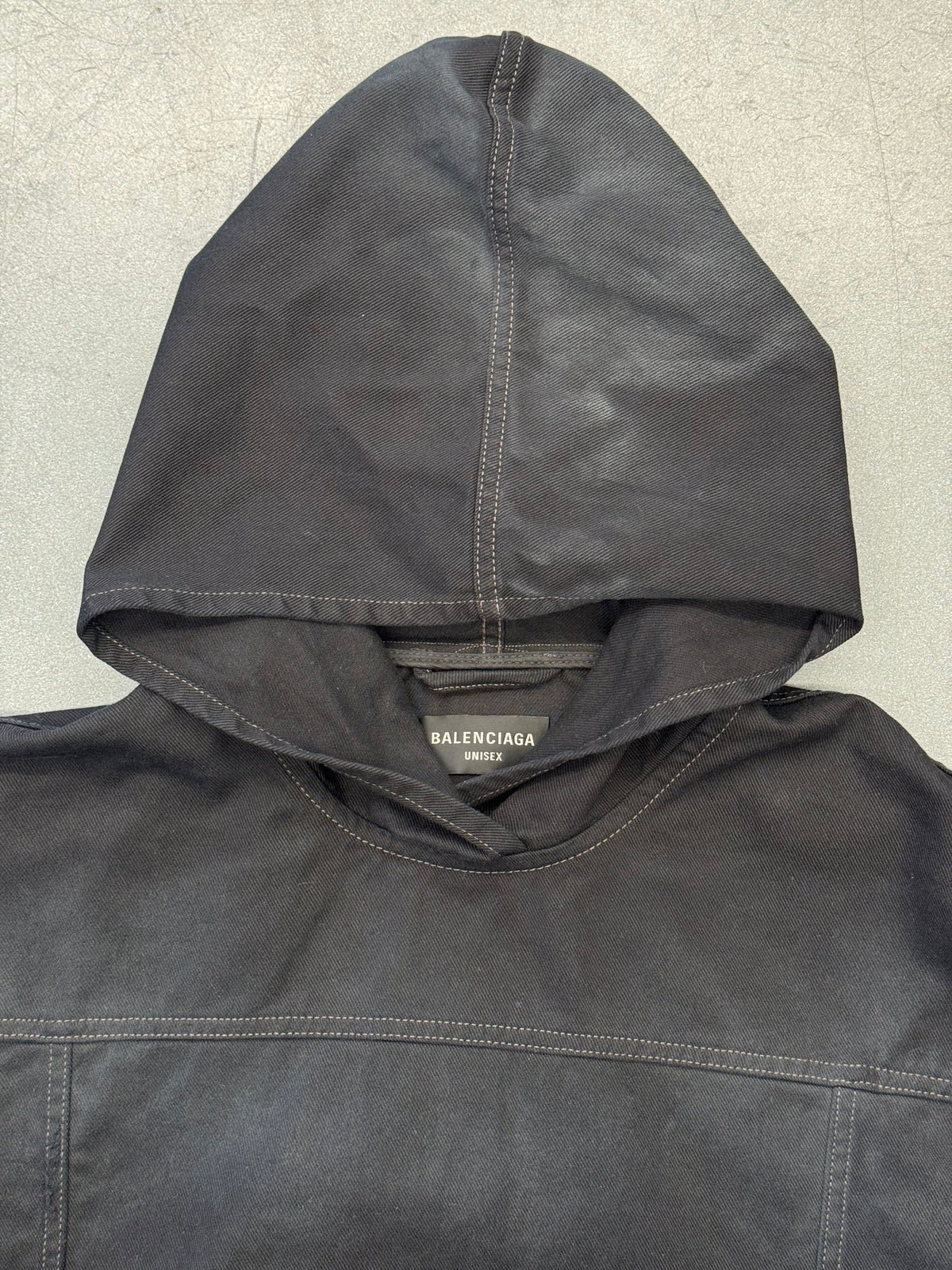 FW22 BALENCIAGA PULL-OVER DENIM JACKET