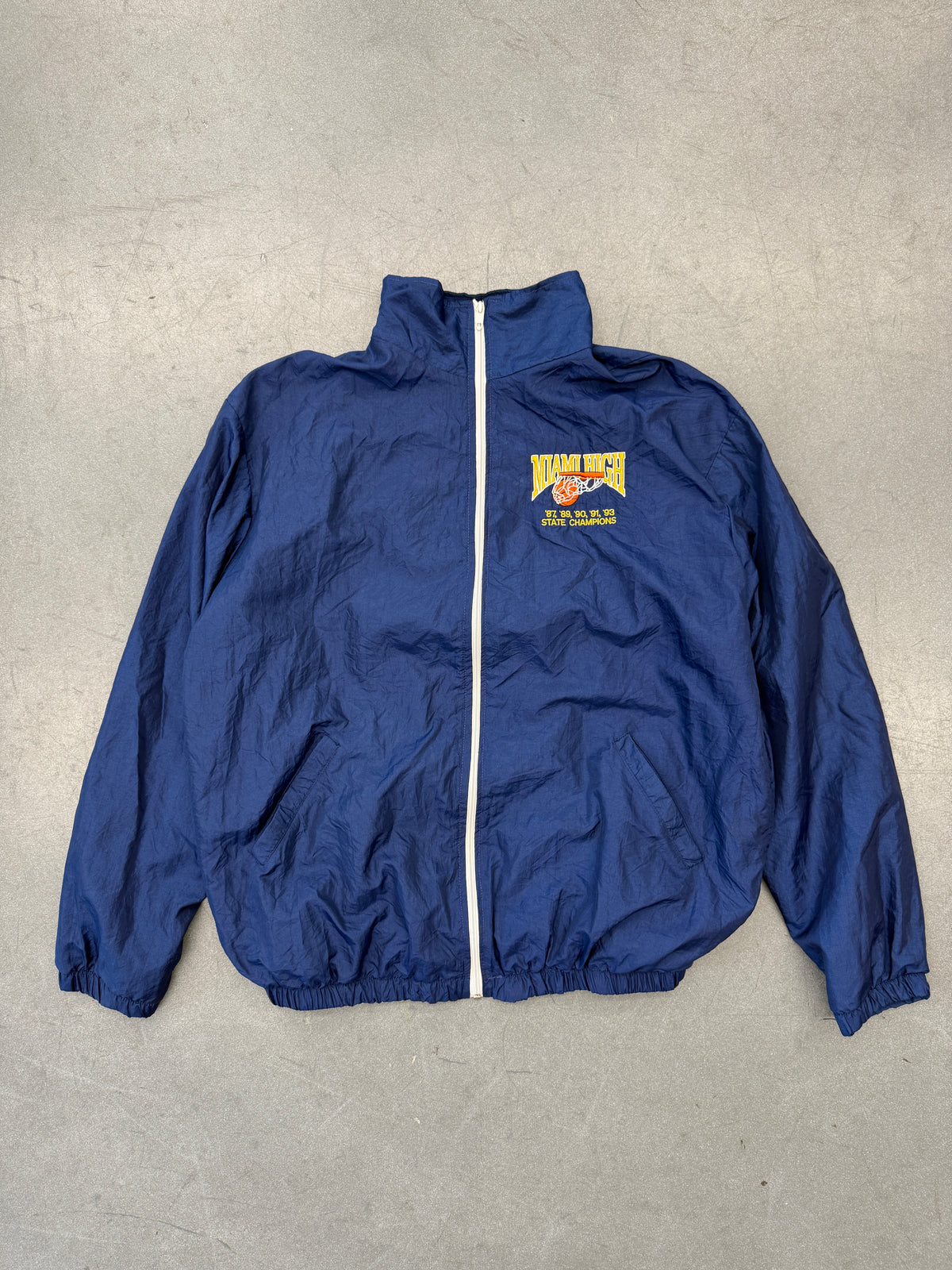 1993 MIAMI HIGH BASKETBALL STATE CHAMPIONS NYLON WINDBREAKER