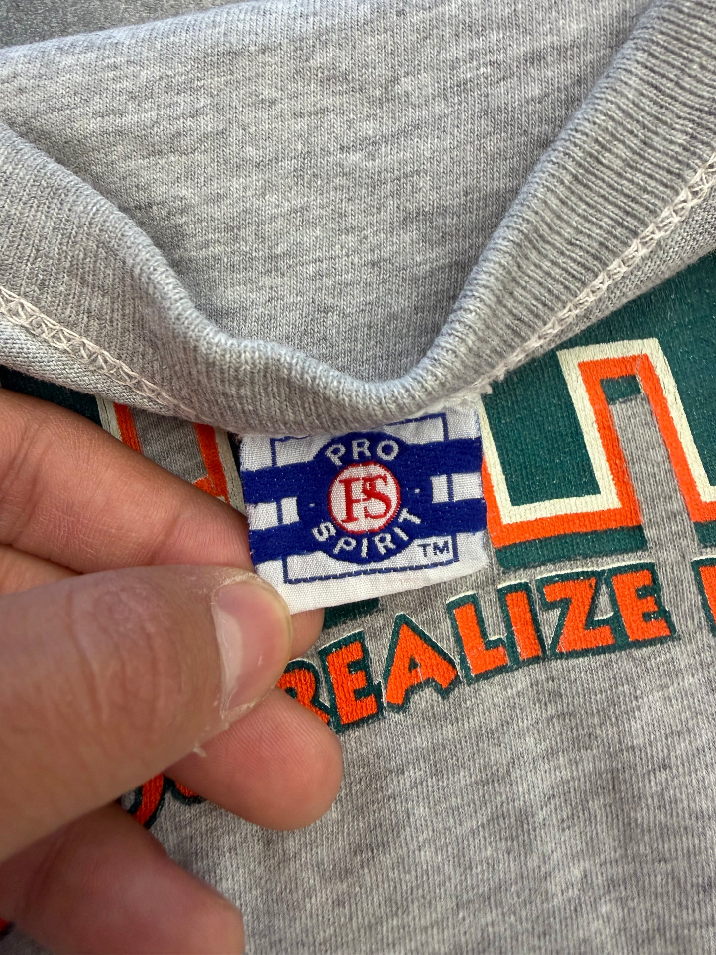 1993 MIAMI DOLPHINS LOONEY TUNES DIS MEANS WAR LS TEE (PRO SPIRIT TAG)