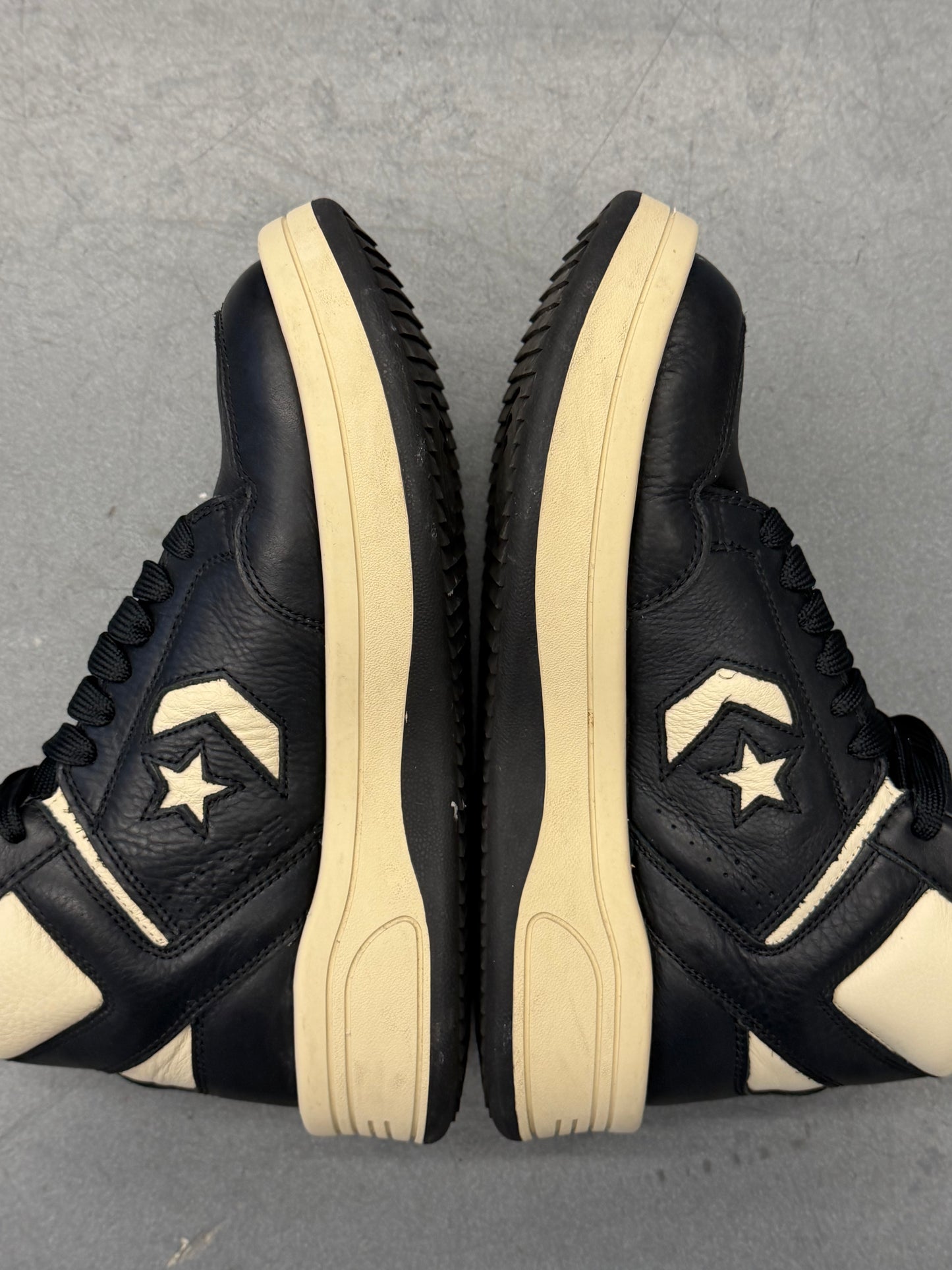 SIZE 9.5 CONVERSE RICK OWENS TURBOPWN - BLACK (PRE-OWNED WITH BOX)