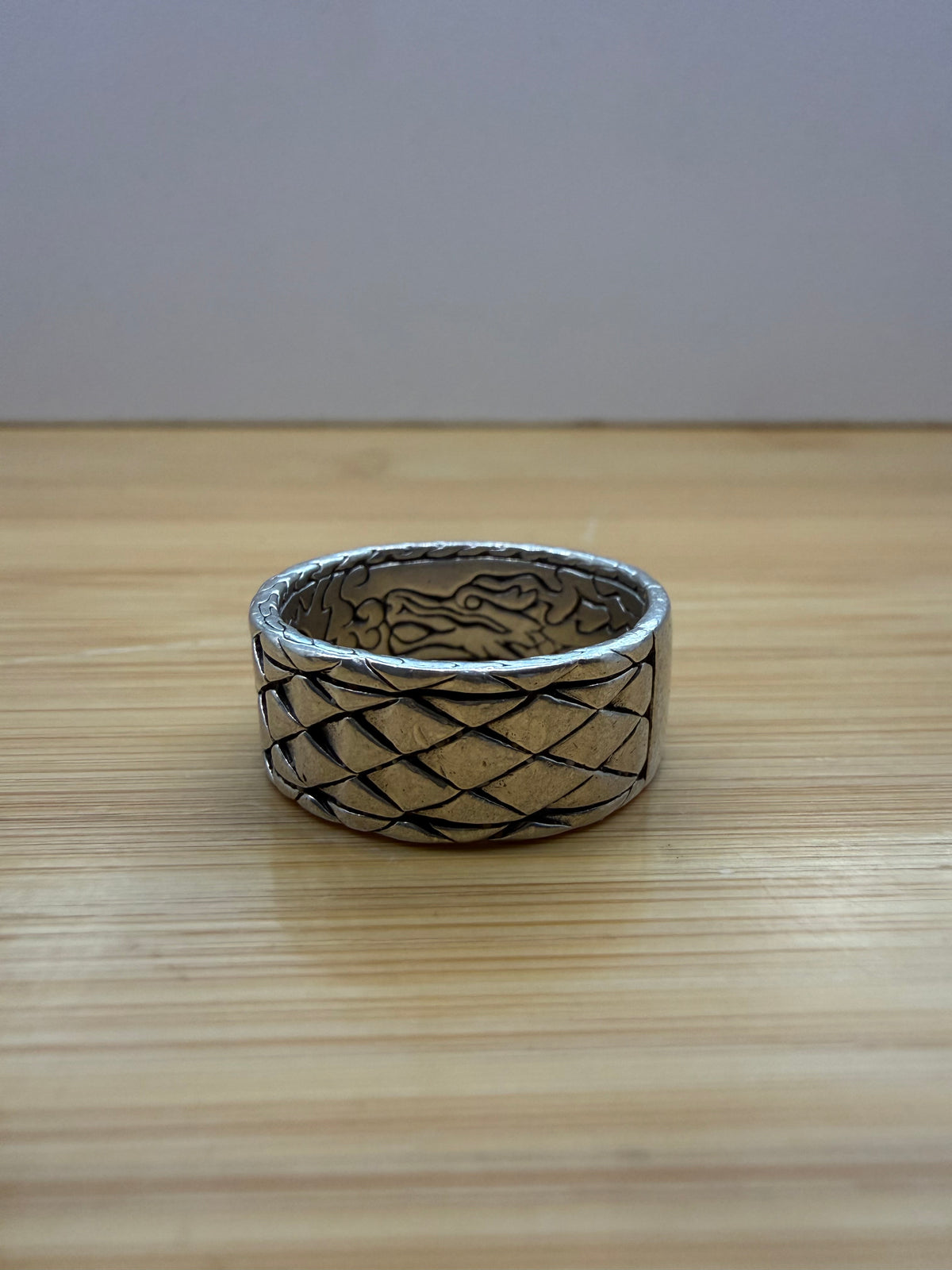 JOHN HARDY DISCONTINUED DRAGON SCALE SILVER RING