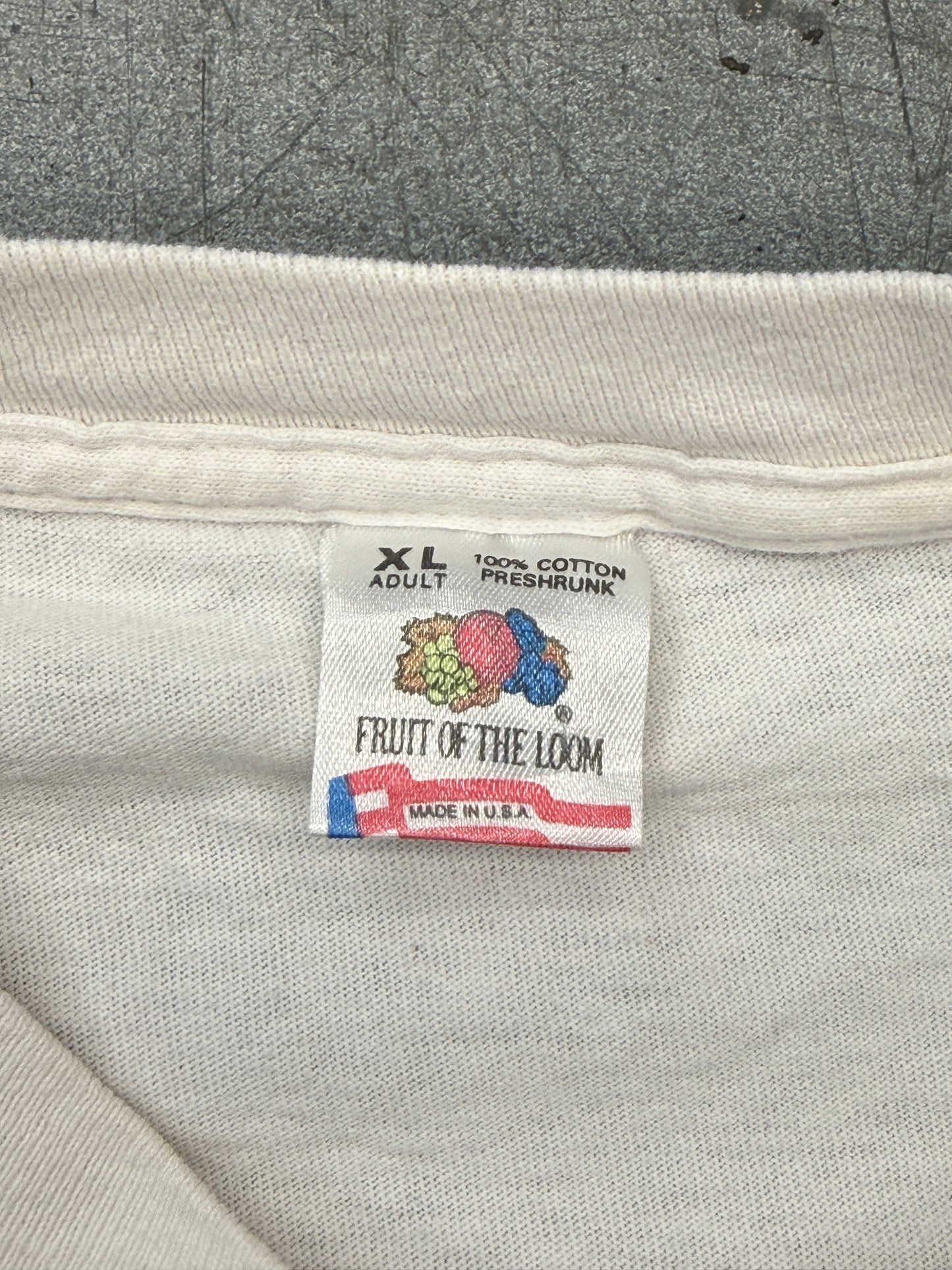 1991 MICHEAL DOUGAN THE BIGGER THE HAIR THE CLOSER THE CLOSER TO GOD TEE (FOTL TAG)
