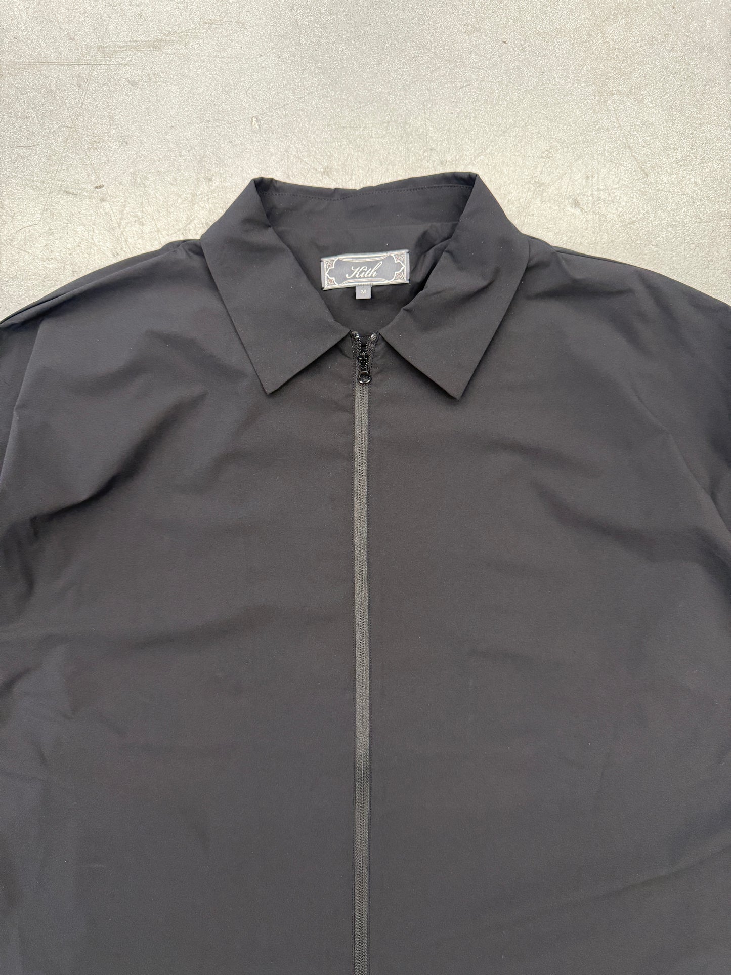 KITH COLLARED NYLON ZIP-UP LS DRESS SHIRT