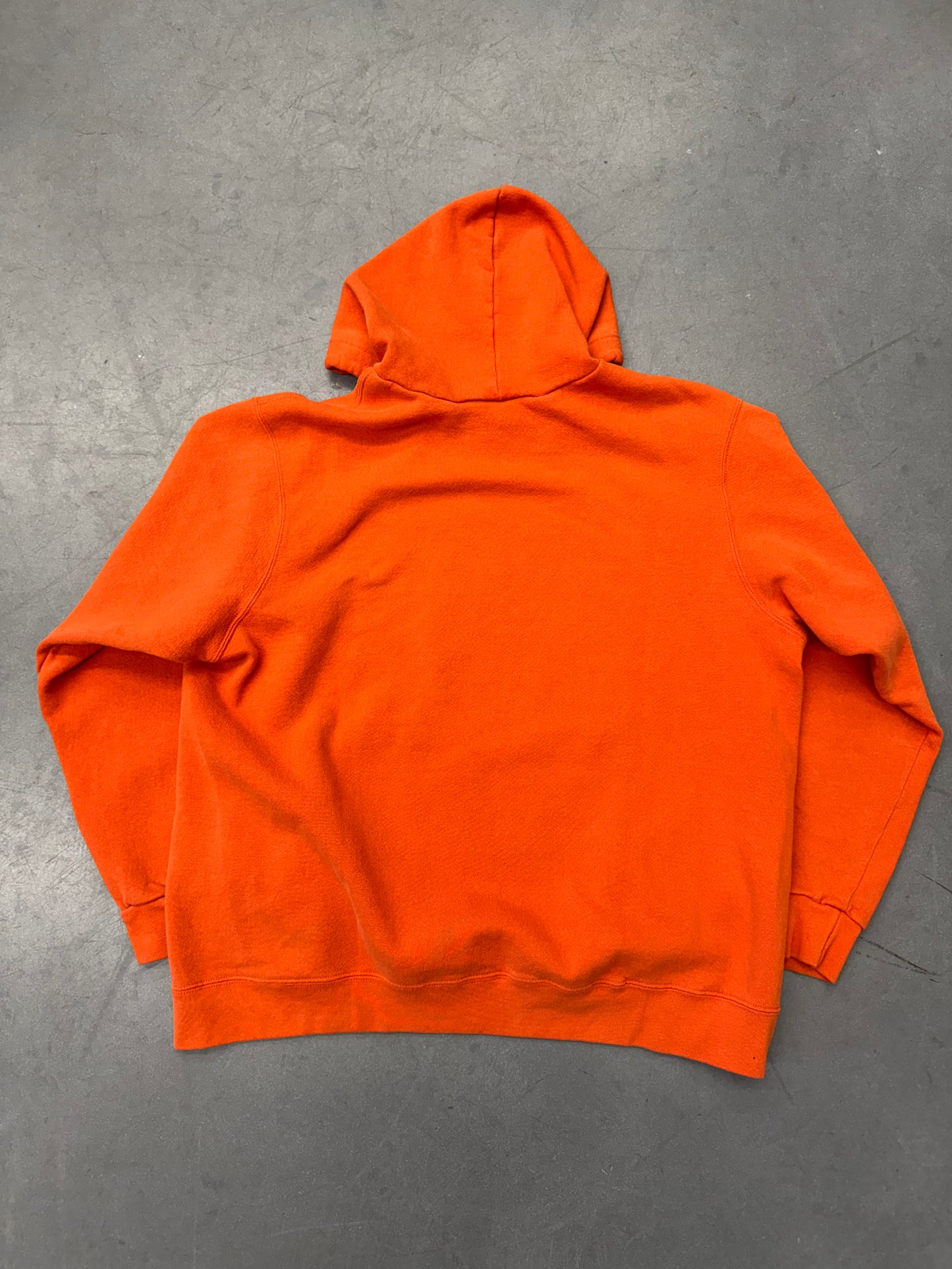 Y2K NIKE CENTER SWOOSH HOODIE - ORANGE/BLACK (GREY TAG)