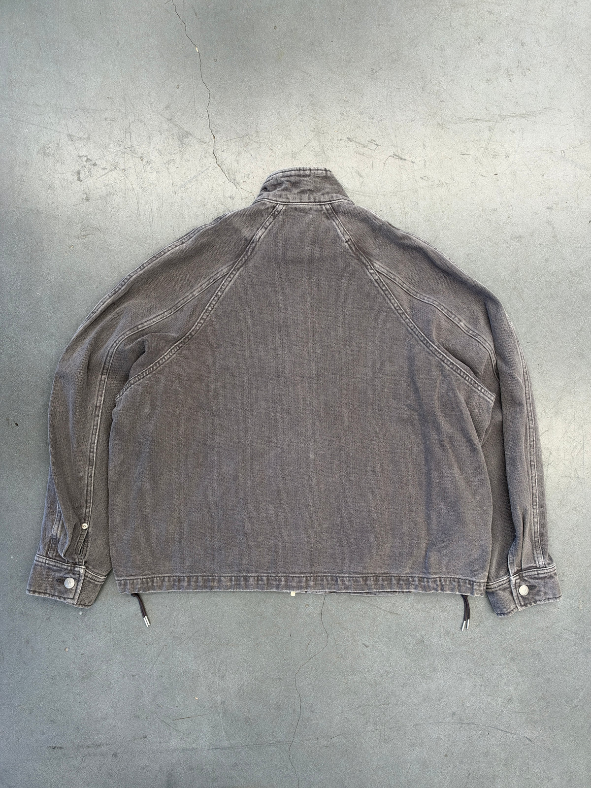 2026 FALL KITH HERRINGBONE DENIM EFRON TRACK JACKET - MINERAL