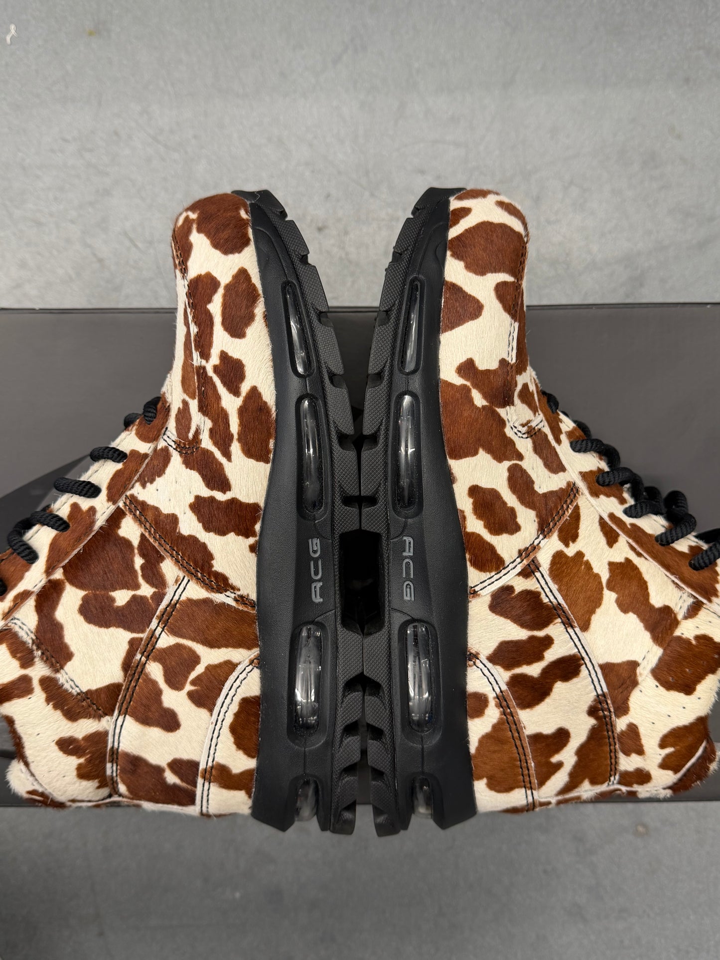 2025 NIKE AIR MAX GOADOME QS SAIL CACAO WOW COW PRINT PONY HAIR (W/ BOX)