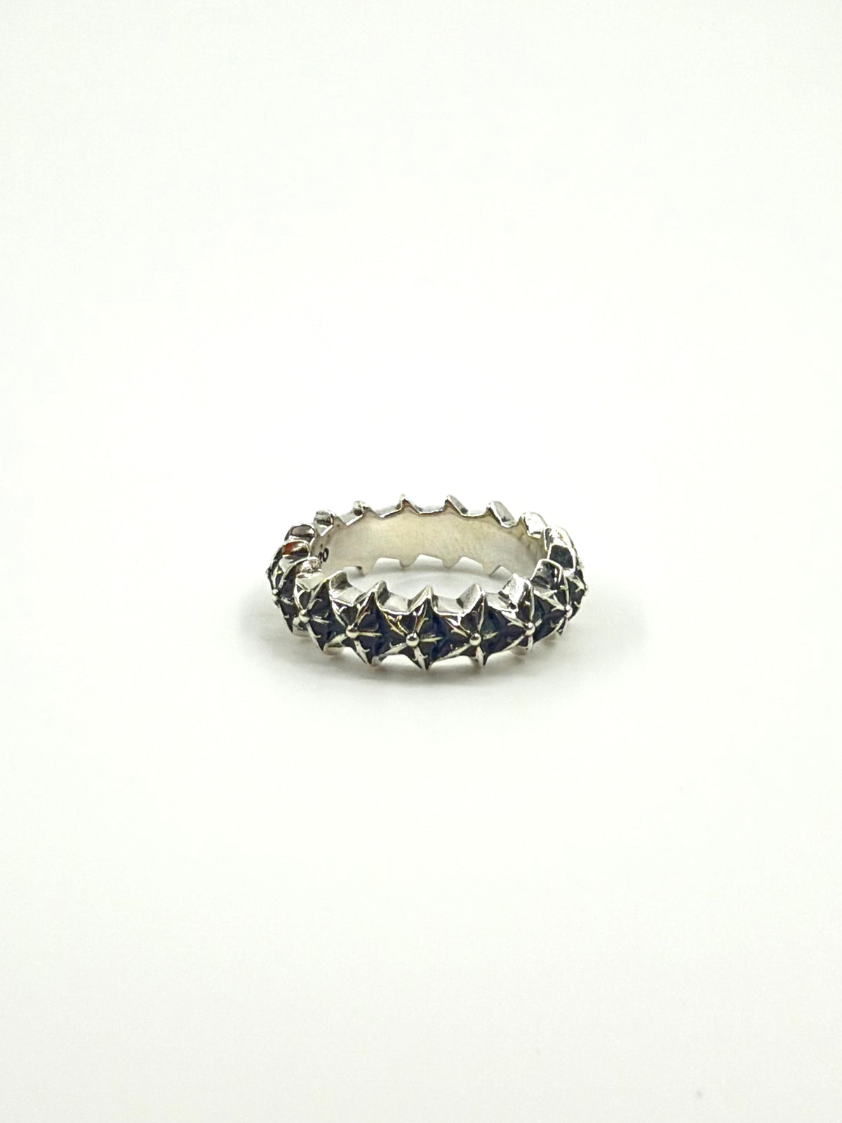 CHROME HEARTS TINY 5 POINT STAR BAND SILVER RING