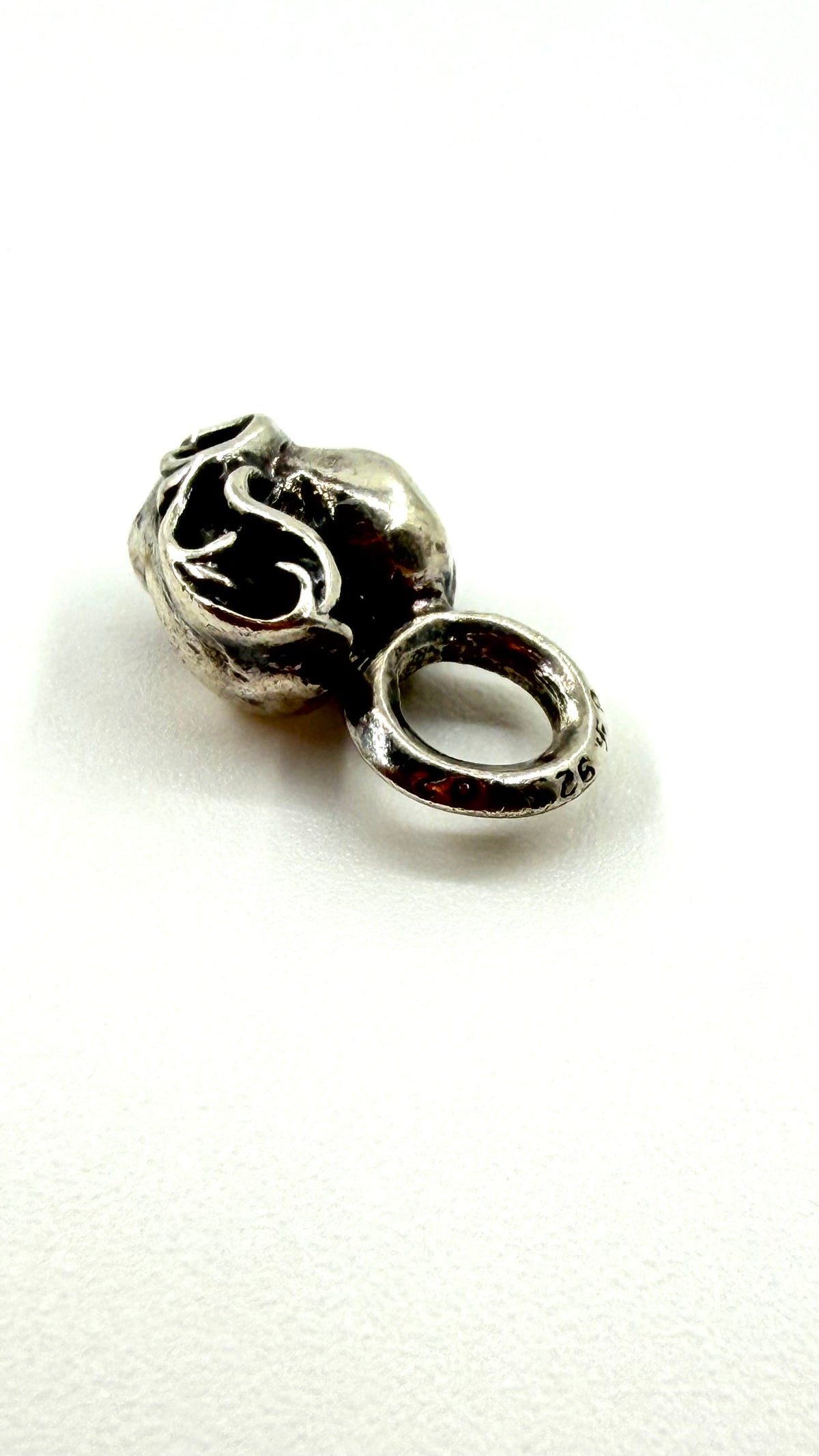 CHROME HEARTS STACK HEART SILVER CHARM