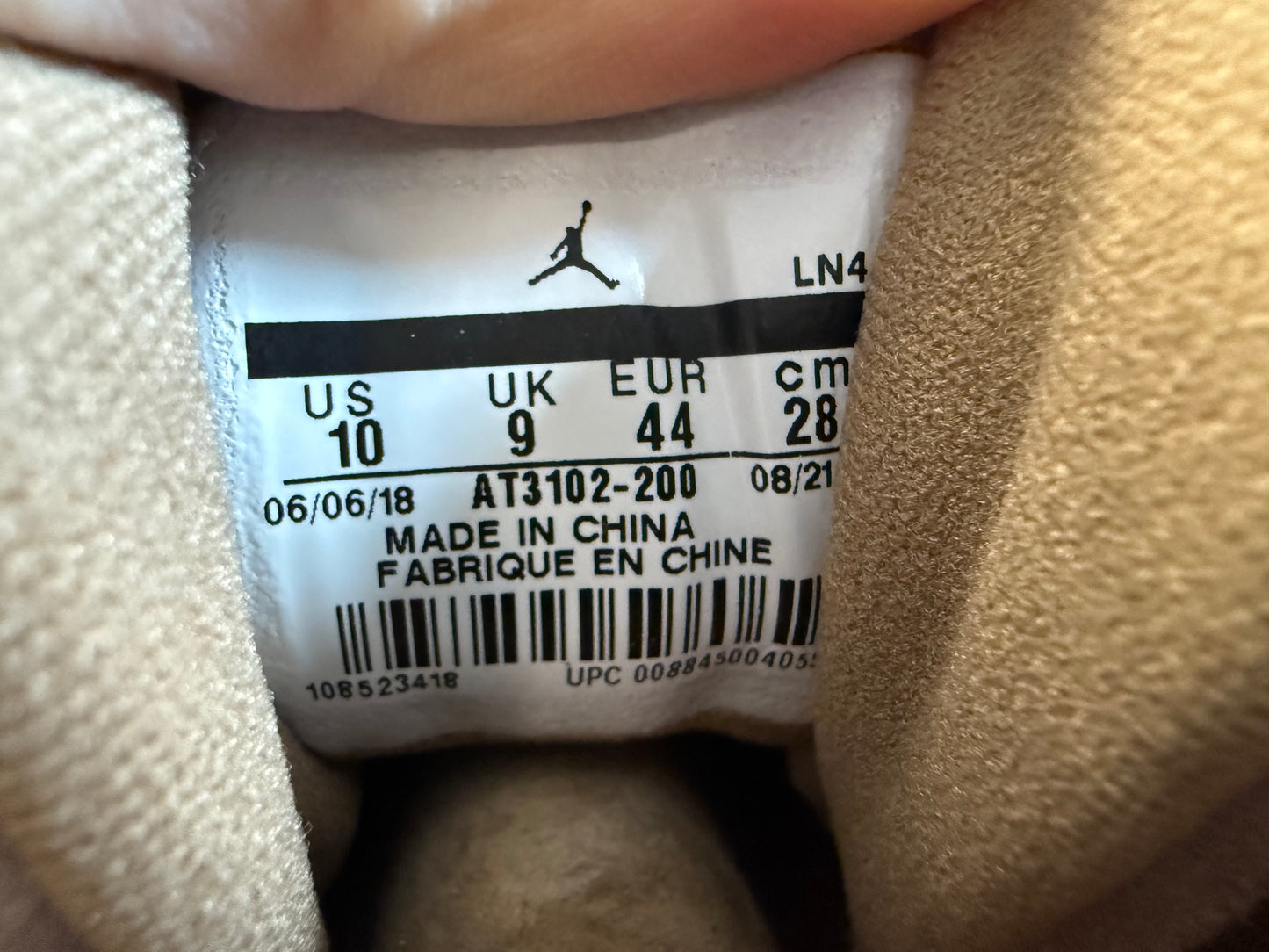 2018 SIZE 10 CLOT JORDAN 13 RETRO LOW SEPIA STONE (NEW WITH BOX)