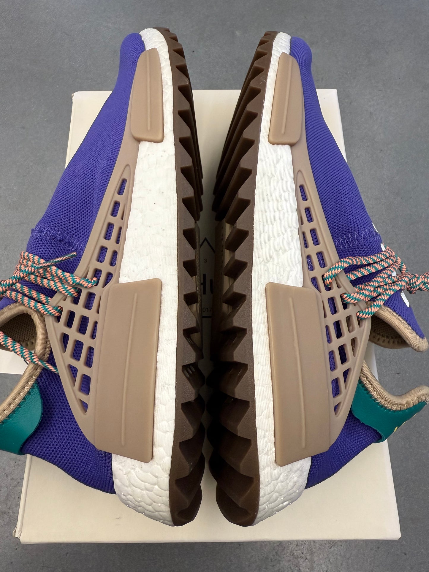 SIZE 11 ADIDAS NMD HUMAN RACE PHARRELL RESPIRA PURPLE (F&F) (BRAND NEW WITH BOX)