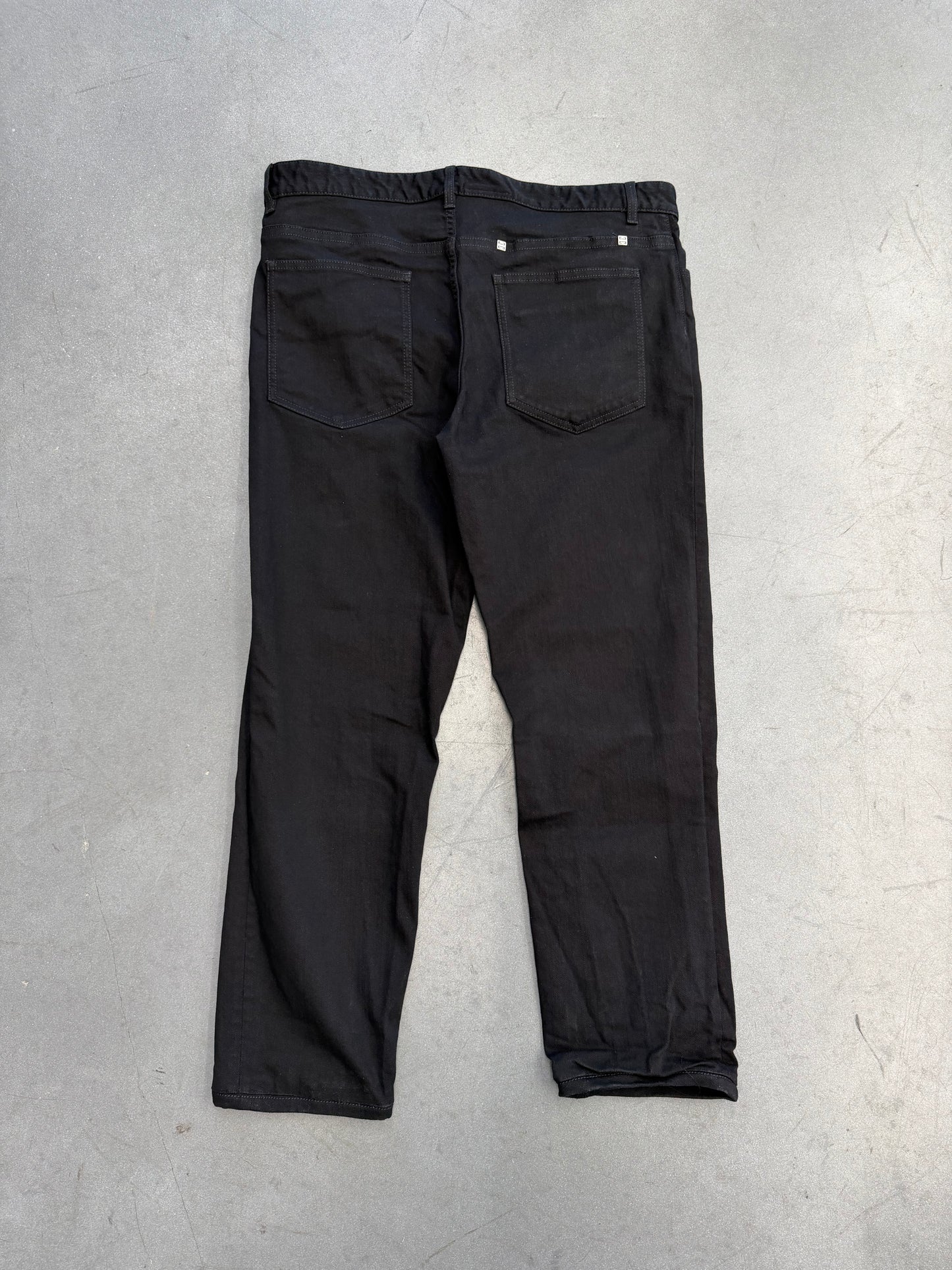 GIVENCHY 4G WIDE LEG JEANS - BLACK