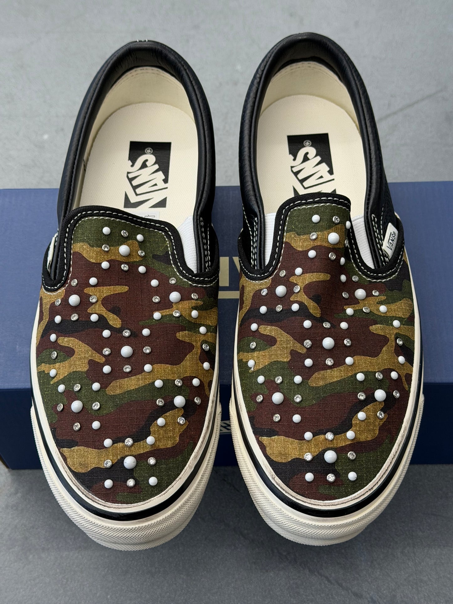2026 VANS LX CLASSIC SLIP-ON 98 PEARLIZED PACK - CAMO BLACK (W/ BOX)