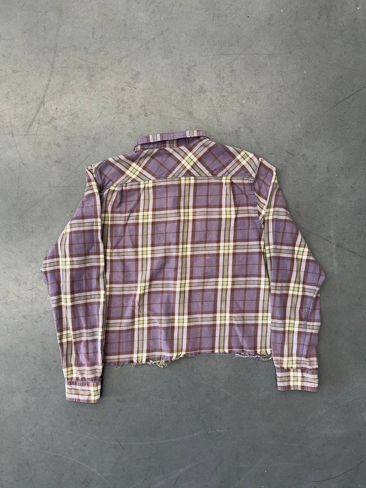 VINTAGE DENIM & SUPPLY RALPH LAUREN FLANNEL CROPPED SHIRT