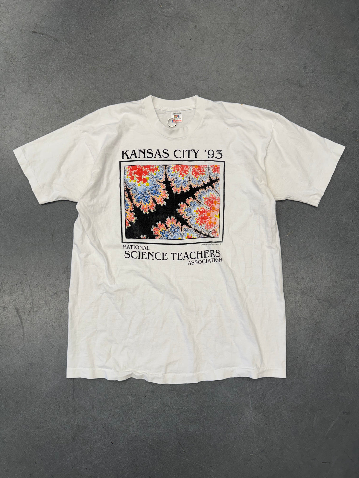 KANSAS CITY '93 NATIONAL SCIENCE TEACHERS ASSOCIATION FRACTAL TEE (FOTL TAG)