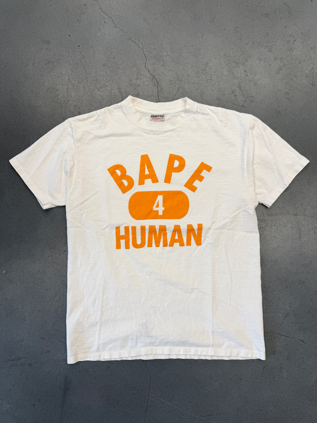 90'S A BATHING APE BAPE 4 HUMAN TEE (ONEITA TAG)