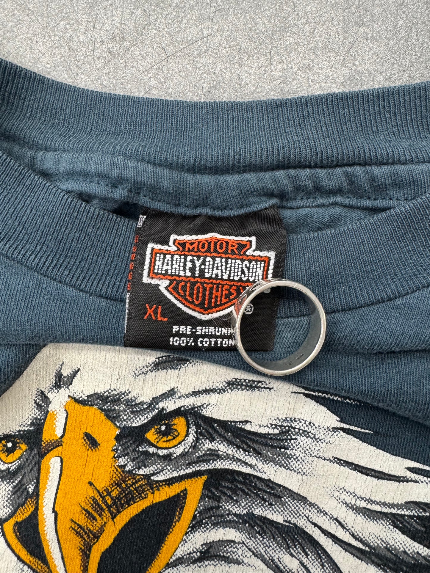 1993 HARLEY-DAVIDSON FLAGSTAFF, ARIZONA ALL OVER PRINT EAGLE TEE (HANES BEEFY HARLEY TAG)