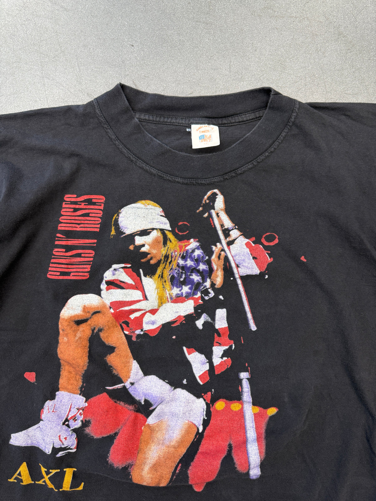 1992 GUNS N' ROSES AXL "KILL YOUR RIVALS" GERMANY WORLD TOUR TEE (AMERICAN STYLE TAG)
