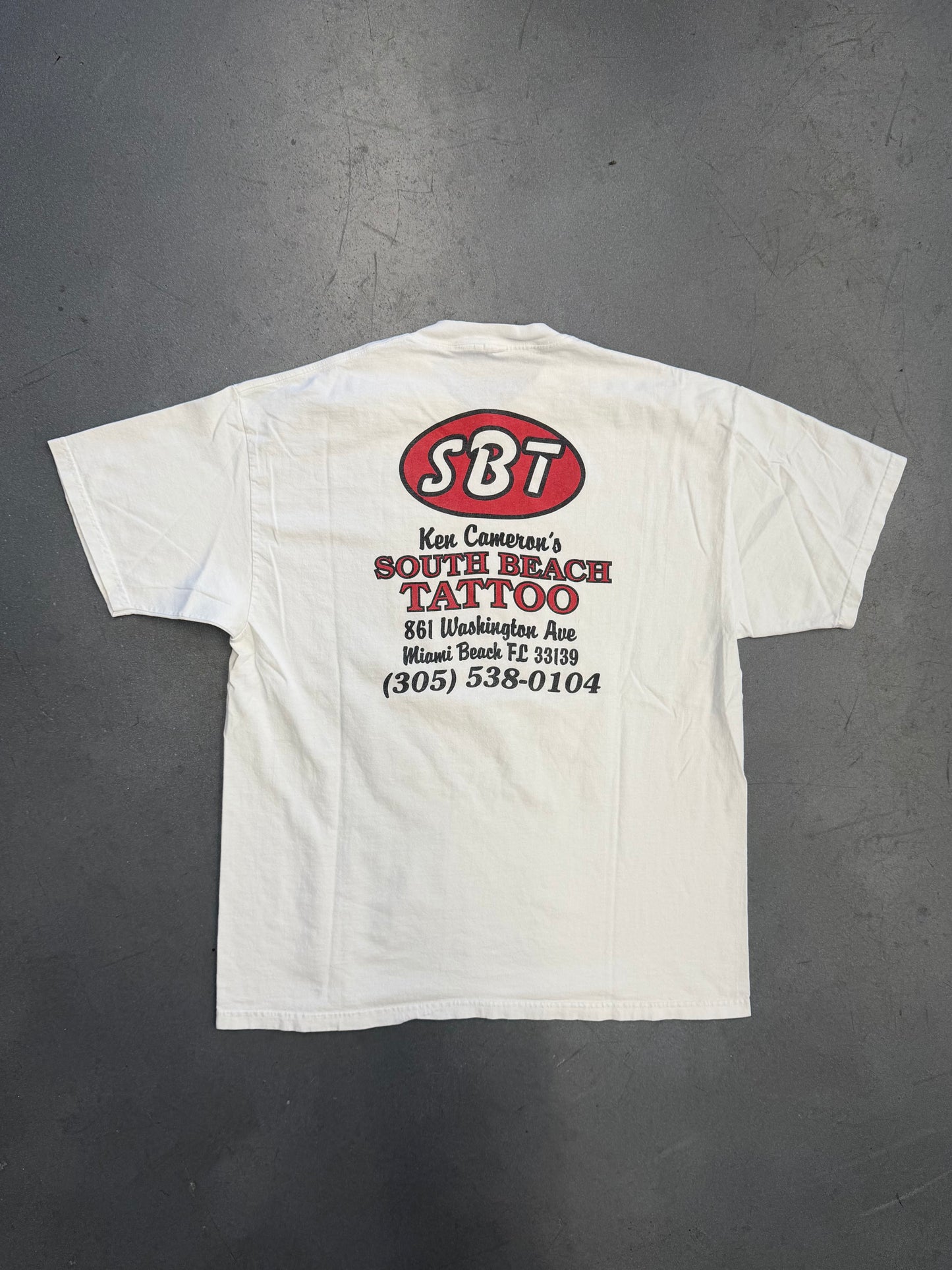 1993 KEN CAMERON SOUTH BEACH TATTOO TEE (PULLED TAG)