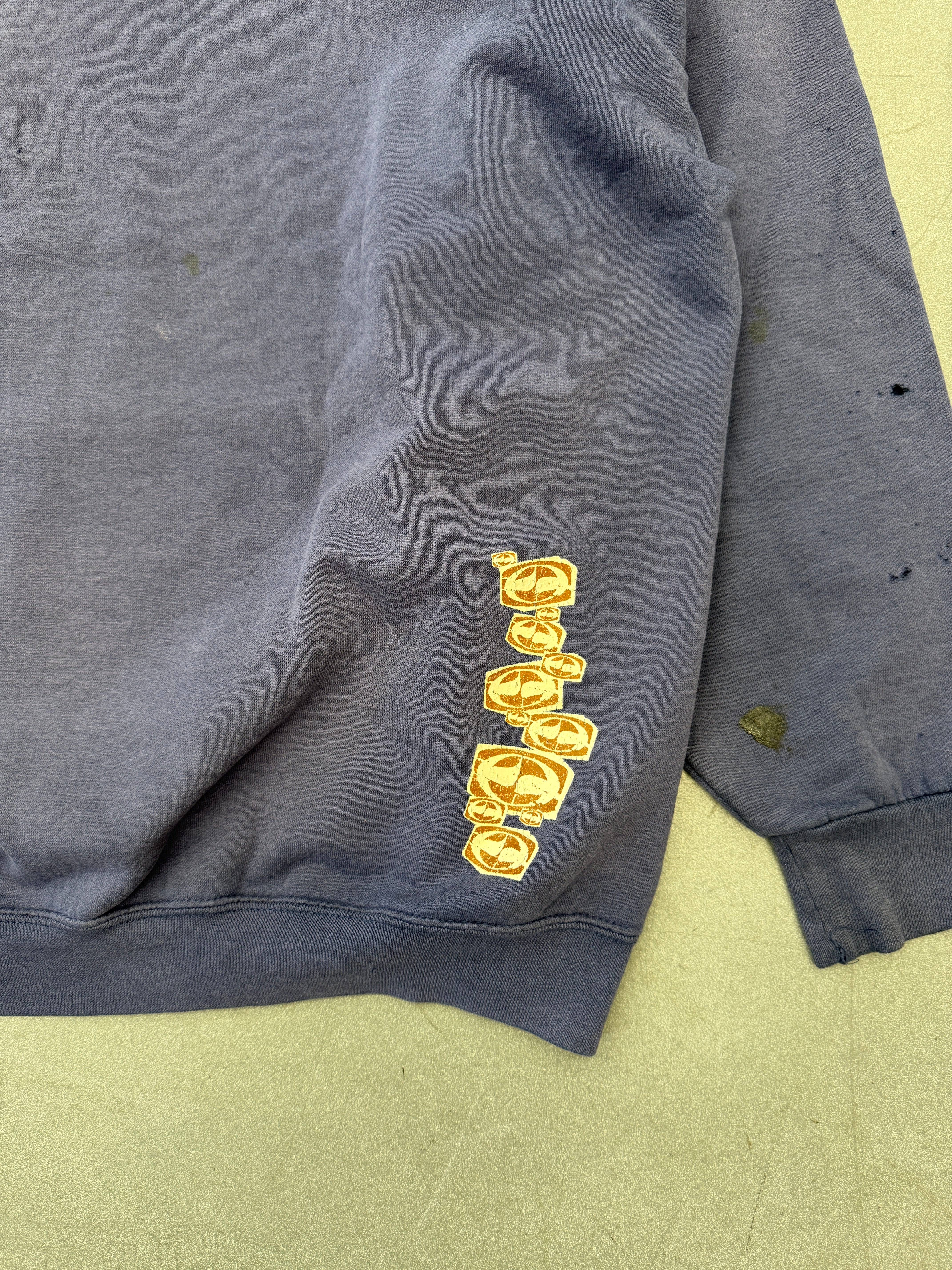 Y2K SPLIT SKATEBOARD/SURFING DISTRESSED PULLOVER HOODIE (SPLIT TAG