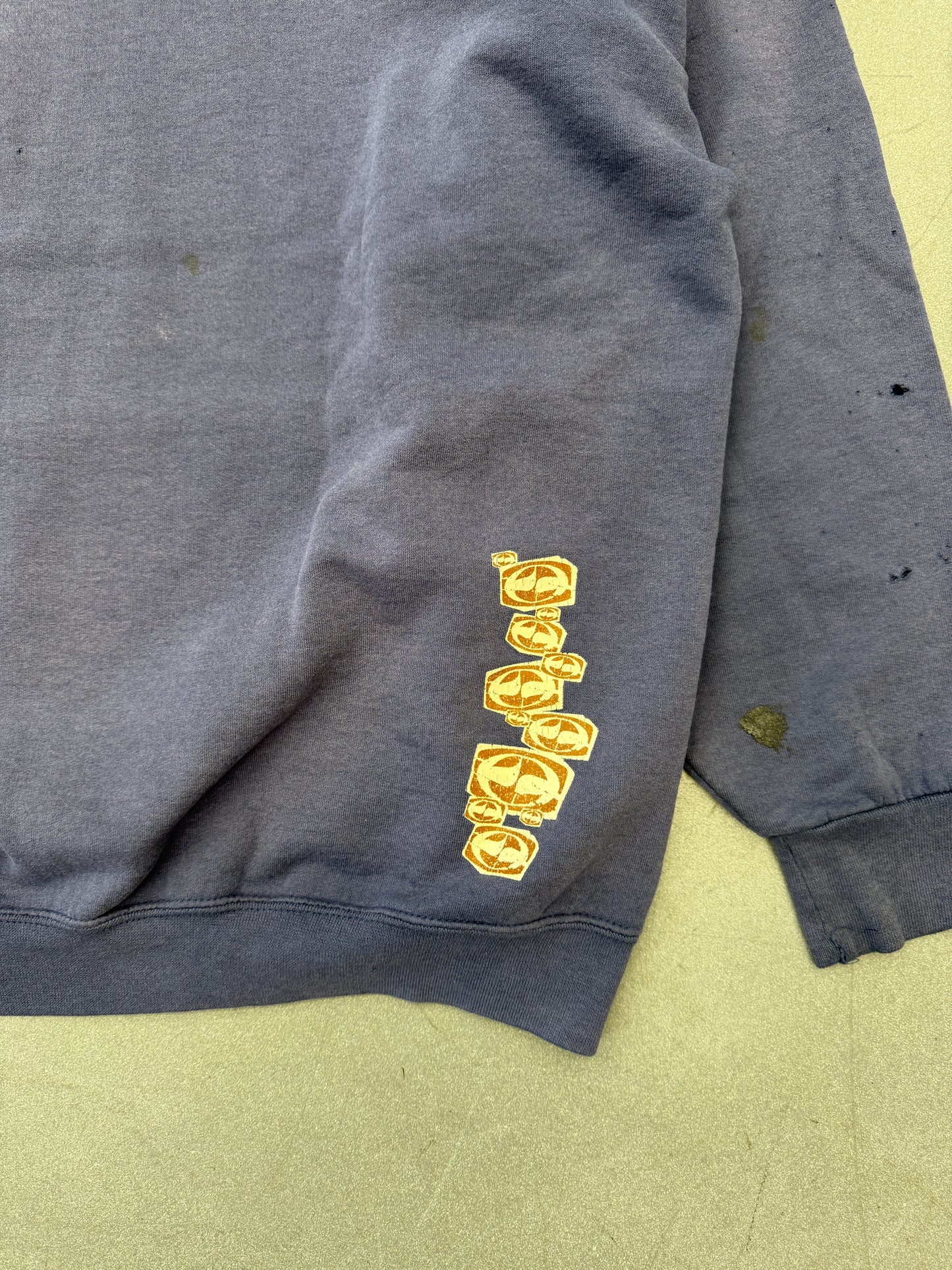 Y2K SPLIT SKATEBOARD/SURFING DISTRESSED PULLOVER HOODIE (SPLIT TAG)