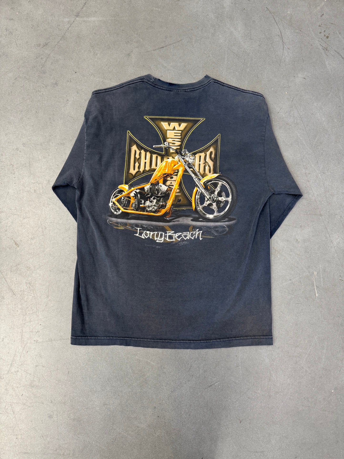 90'S WEST COAST CHOPPERS LONG BEACH, CA LS TEE (PULLED TAG)
