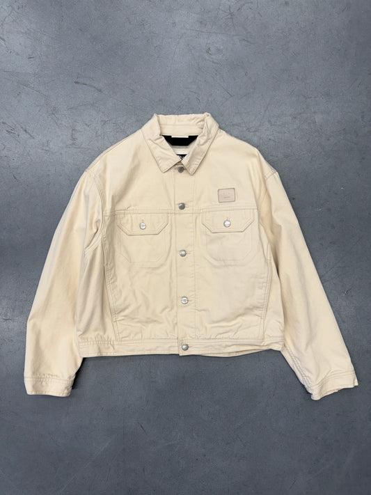 ACNE STUDIOS CANVAS JACKET IN OATMEAL MELANGE
