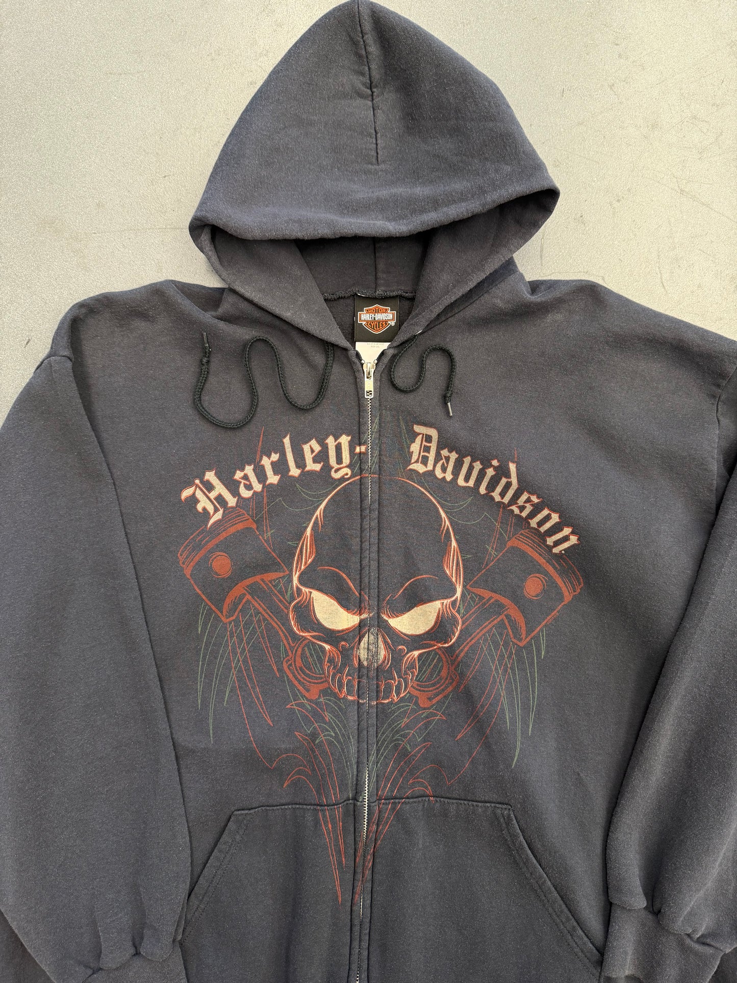 2010 HARLEY-DAVIDSON SAVANNAH, GA SKULL ZIP-UP HOODIE
