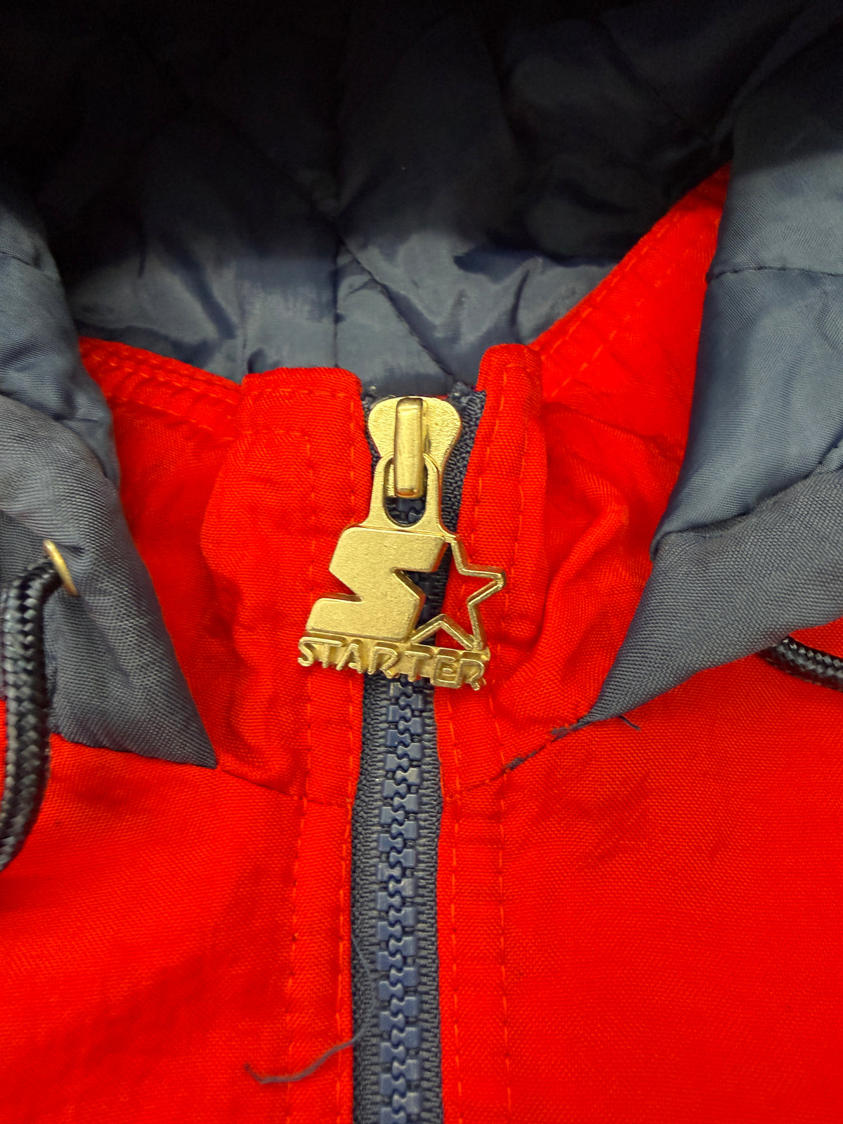 90S NHL FLORIDA PANTHERS STARTER HALF-ZIP PUFFER JACKET (GOLD EMBLEM)