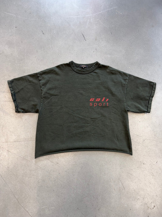 YEEZY SEASON 5 CALI SPORT TEE - GREEN (S) (CROPPED)