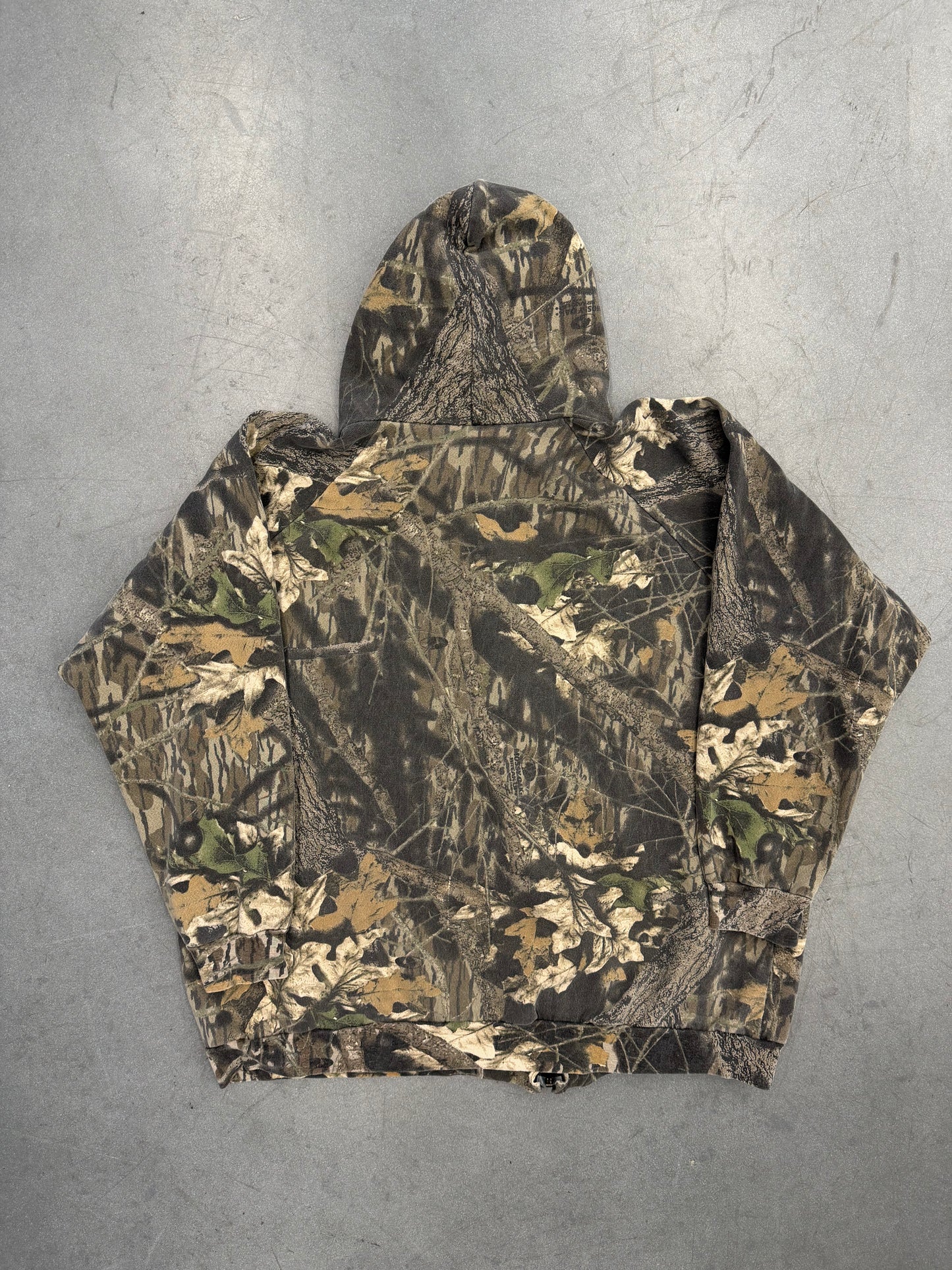 90'S MOSSY OAK FULL ZIP CAMO HOODIE (MADE IN USA TAG)