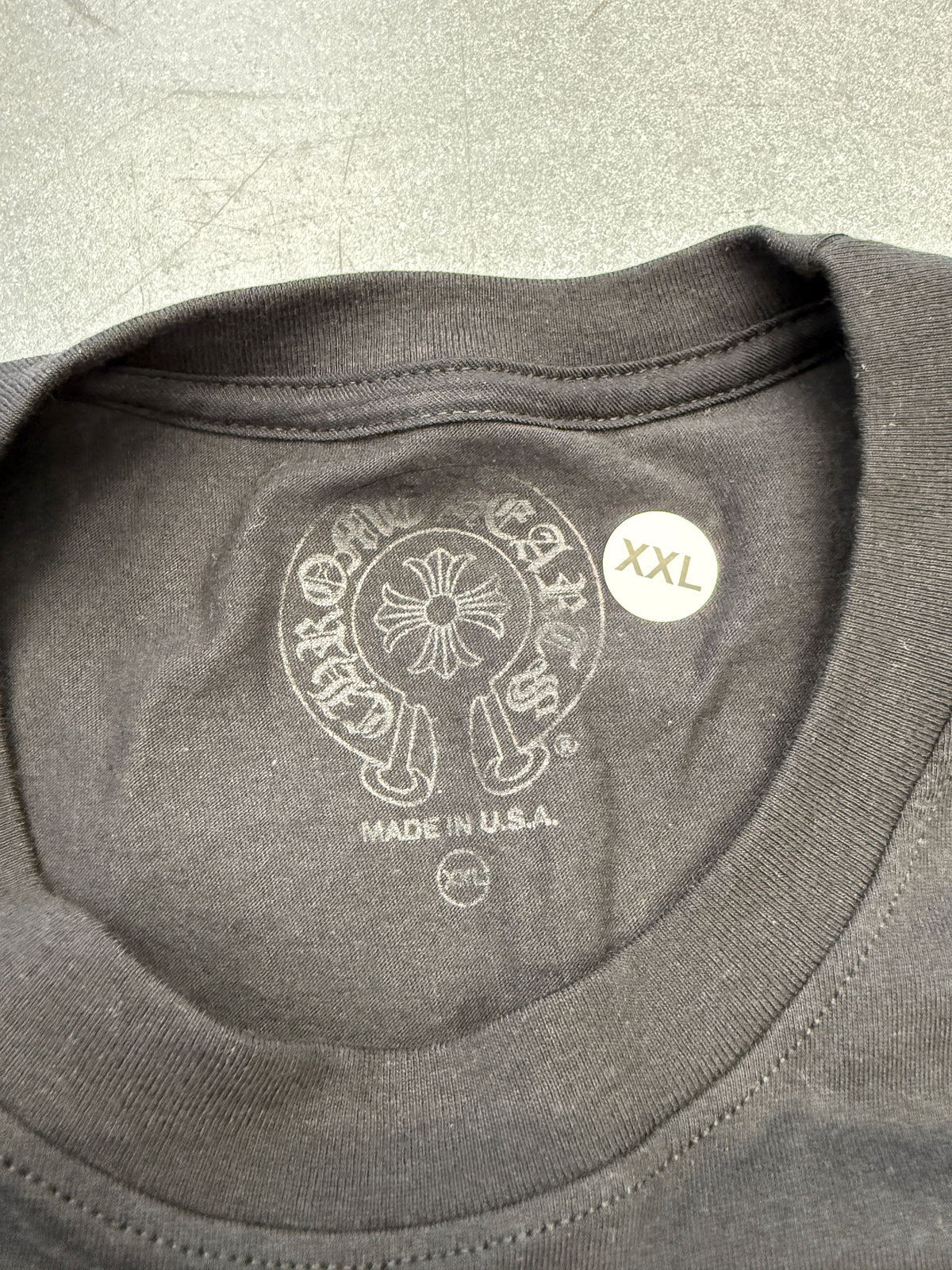 CHROME HEARTS HORSESHOE FLORAL LS - BLACK