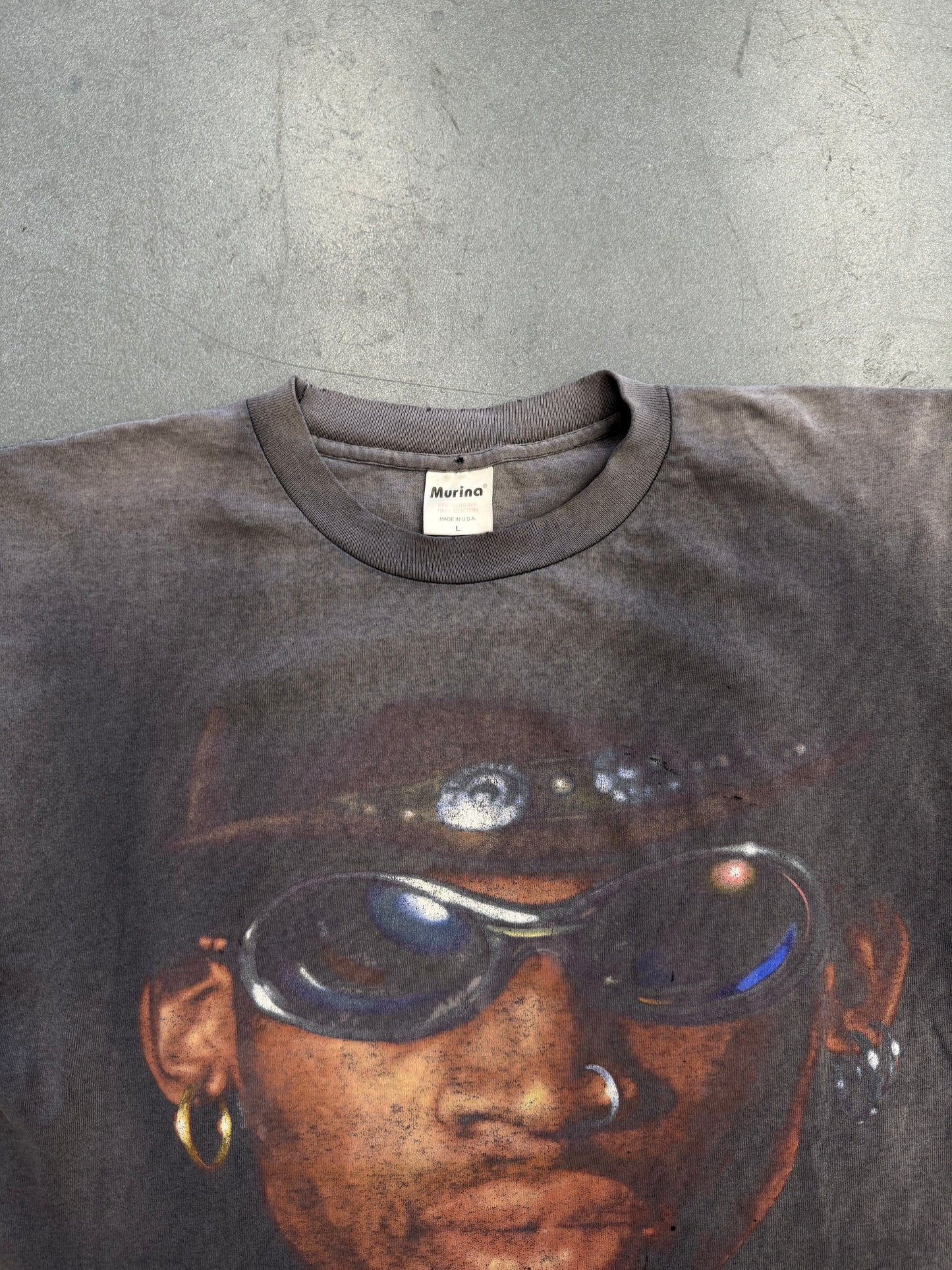 90'S DENNIS RODMAN COWBOY HAT FADED TEE (MURINA TAG)