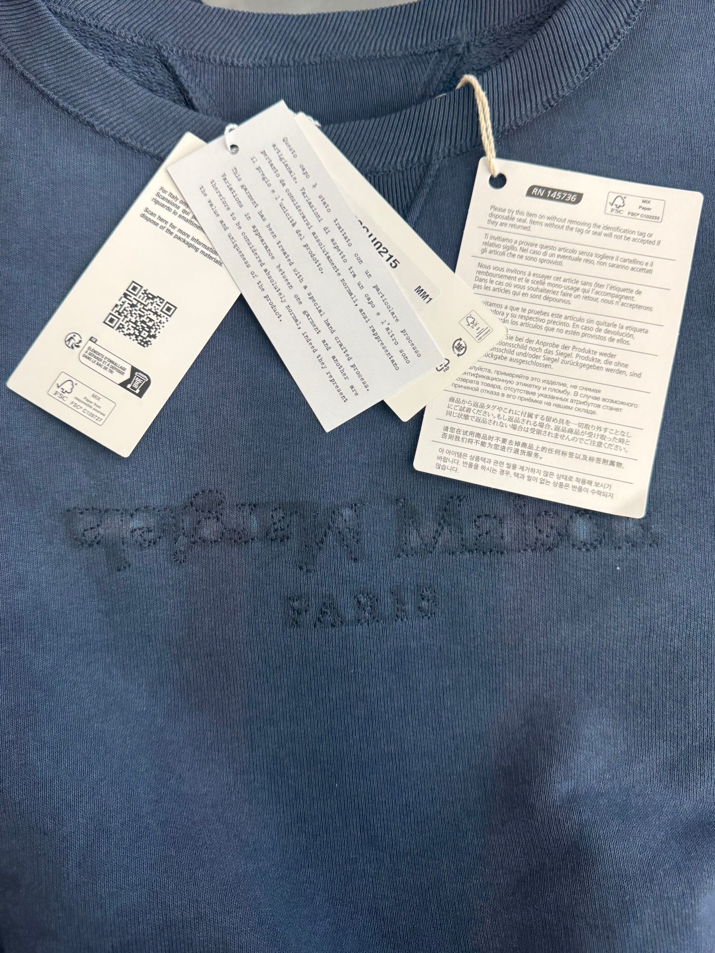 MAISON MARGIELA REVERSE LOGO STITCHED CREWNECK