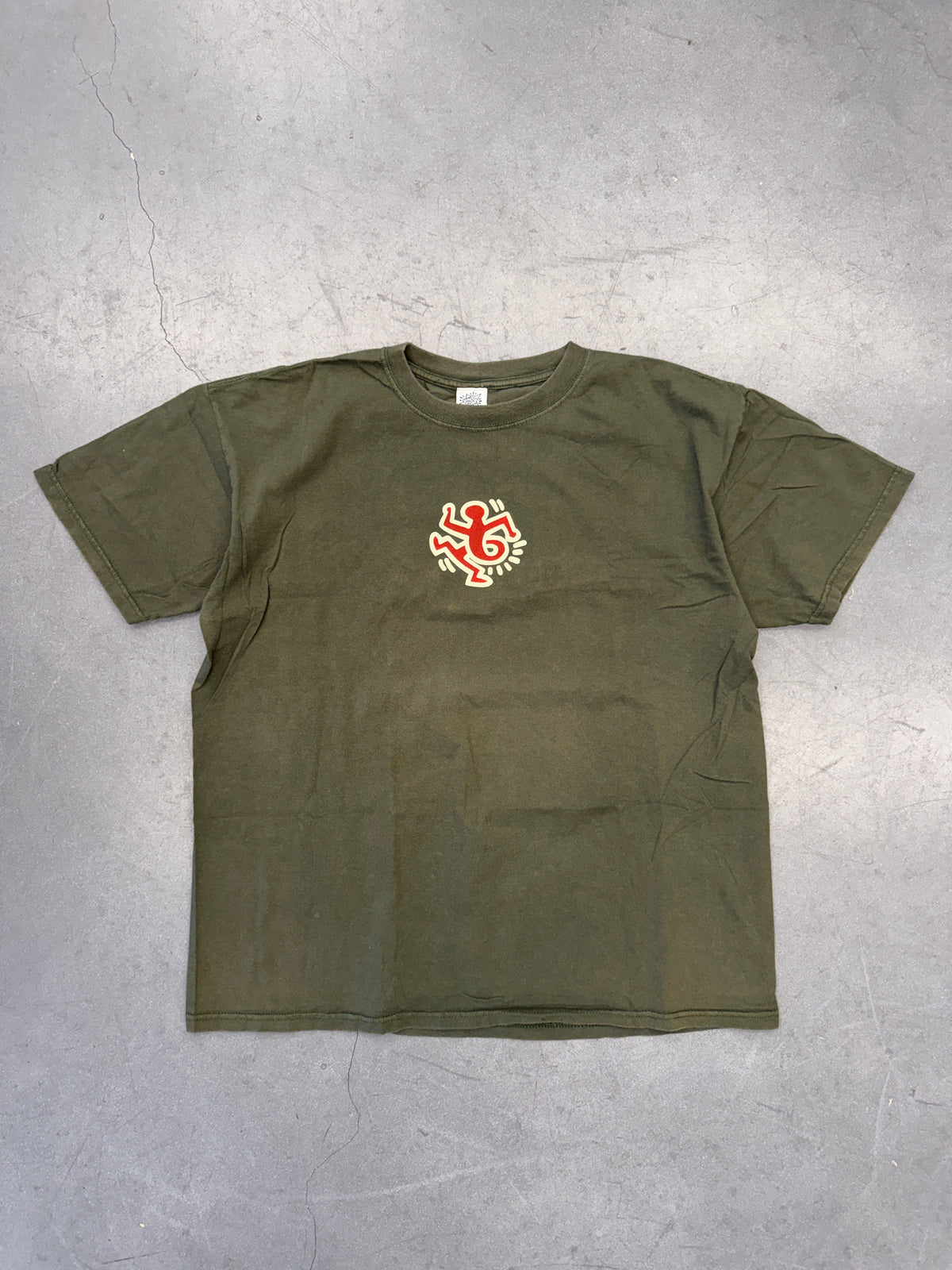 90S VINTAGE KEITH HARING TWISTED FIGURE TEE (POP SHOP TAG)