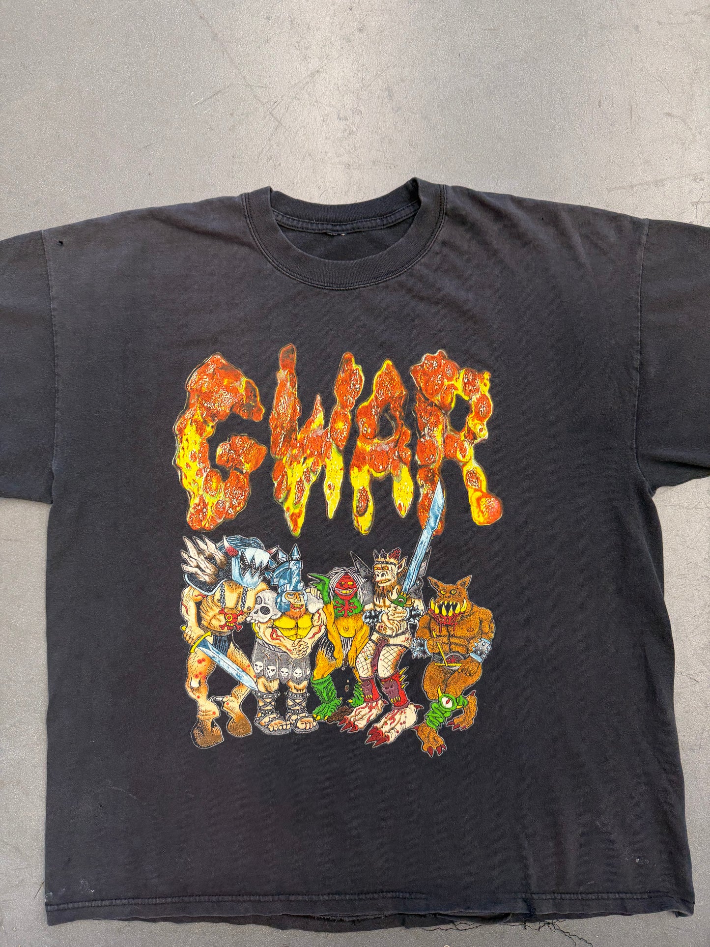 90S GWAR U.S. TOUR REPAIRED TEE (PULLED TAG)