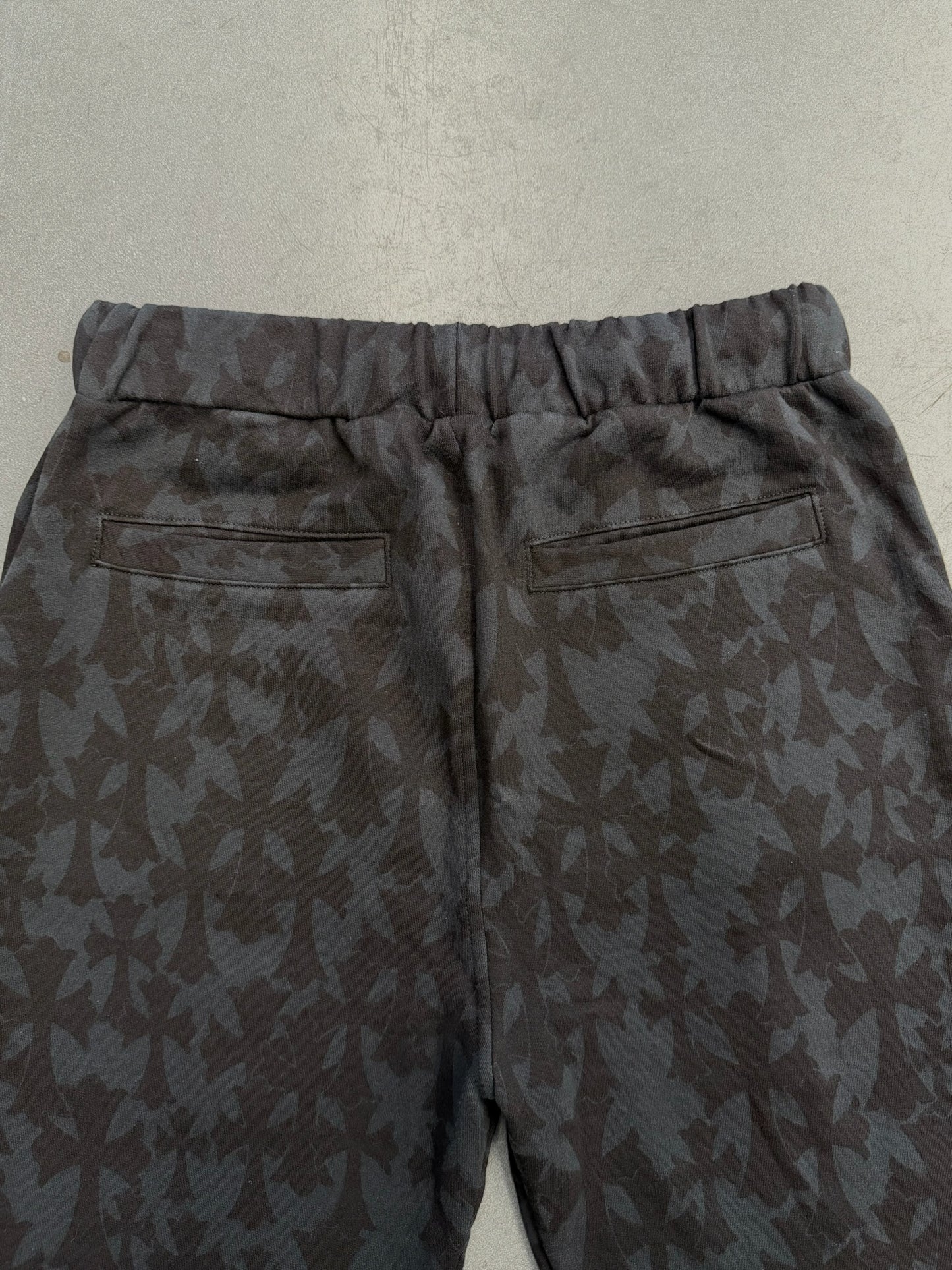 CHROME HEARTS CEMETARY MONOGRAM SWEAT SHORT - BLACK