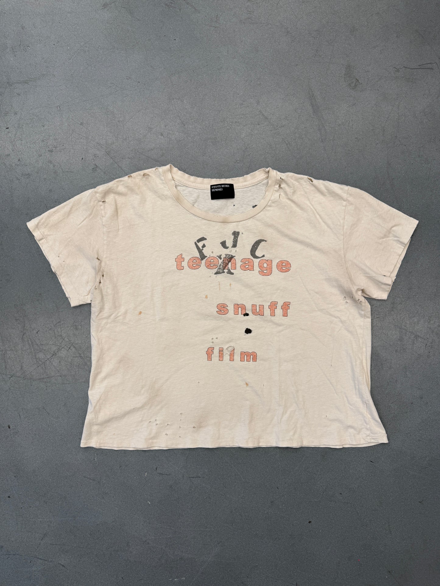 ENFANTS RICHES DEPRIMES TEENAGE SNUFF FILM TEE - WHITE