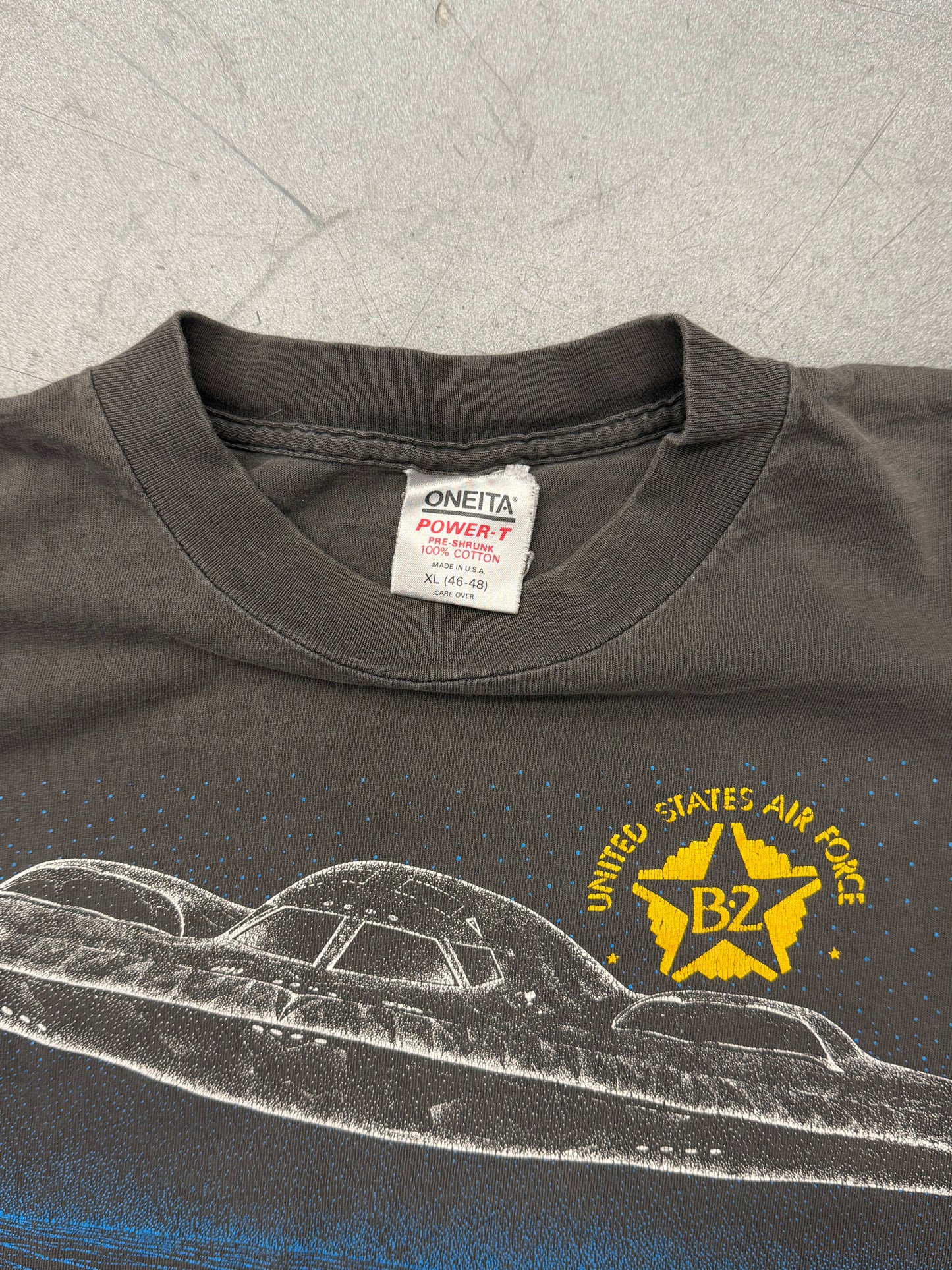 90'S UNITED STATES AIR FORCE B2 BLACKBIRD TEE (ONEITA TAG)