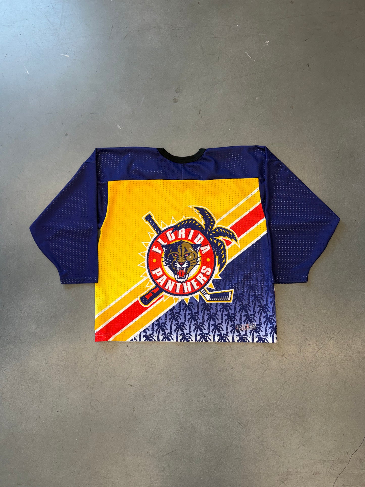 90S CCM FLORIDA PANTHERS NHL ALL OVER PRINT AOP THIN MESH HOCKEY JERSEY