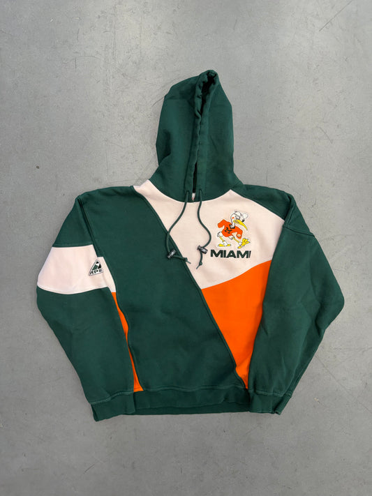 90S UNIVERSITY OF MIAMI APEX COLOR BLOCK HOODIE (APEX ONE)